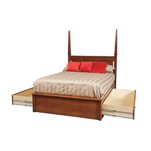 Full Pedestal Bed W/ Storage Drawers
