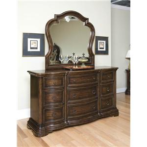 Endura Furniture At Dresserdealers Dressers Drawer Chests Palermo Traditional 9 Drawer Dresser And Mirror By Endura Furniture