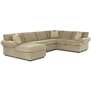 Klaussner Sectional Sofas Barebones Furniture Glens Sectional