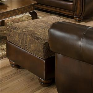 United Furniture Industries At Adams Liances 8104 Traditional Ottoman With Bun Feet By United Furniture Industries