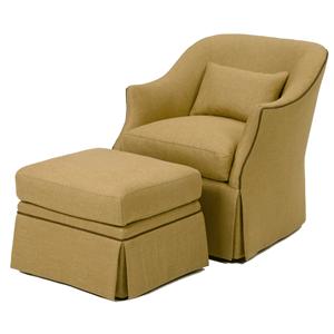 Upholstered Chair and Ottoman