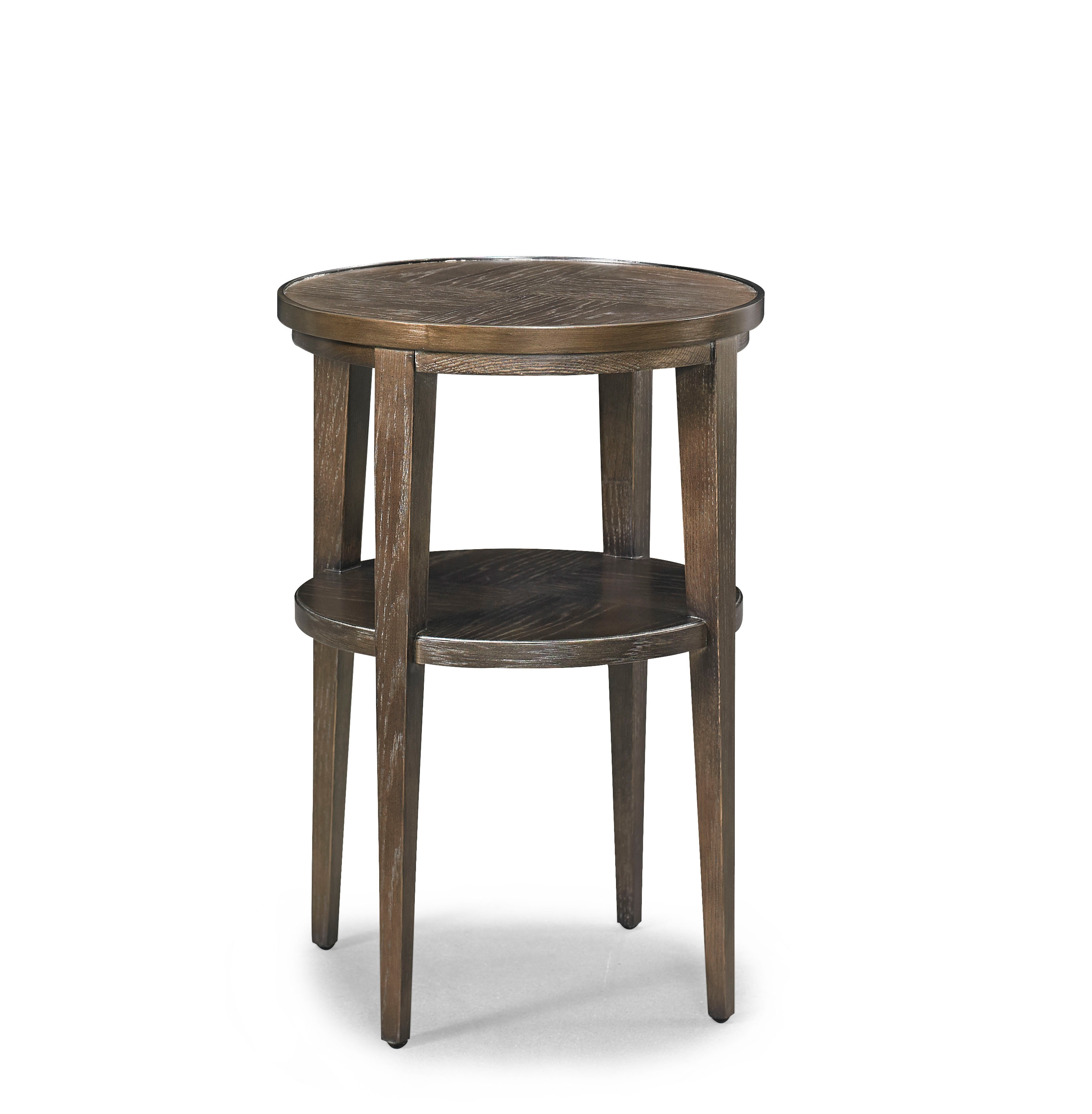 16" Round Accent Table w/Metal Trim