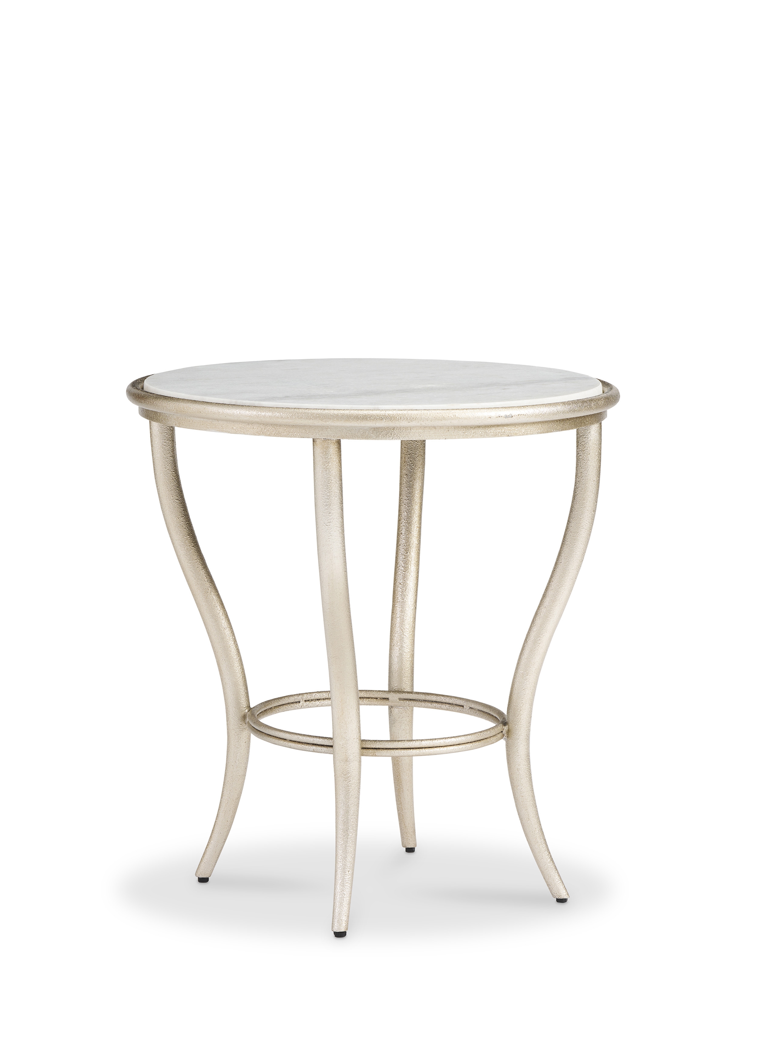 24" Rd. Marble-Top Lamp Table