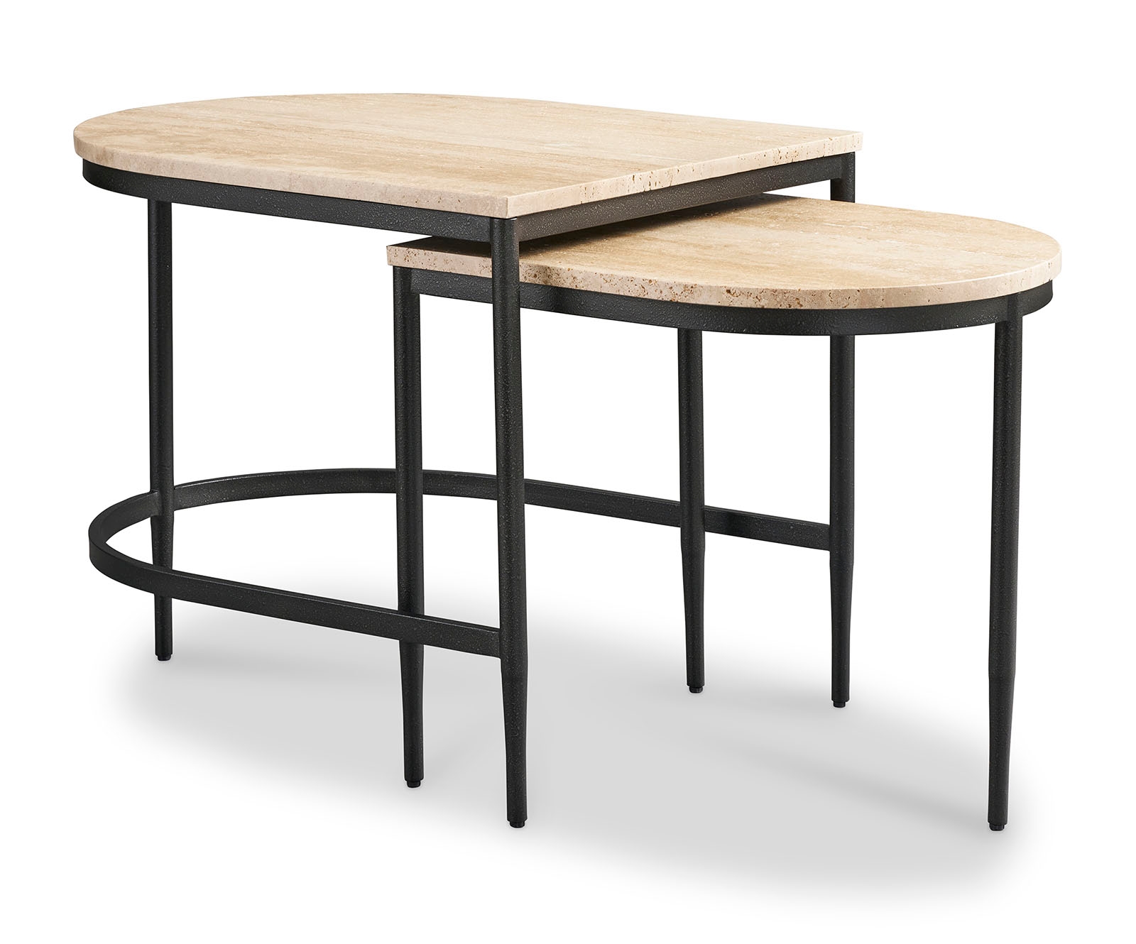 Travertine-Top Nesting Table