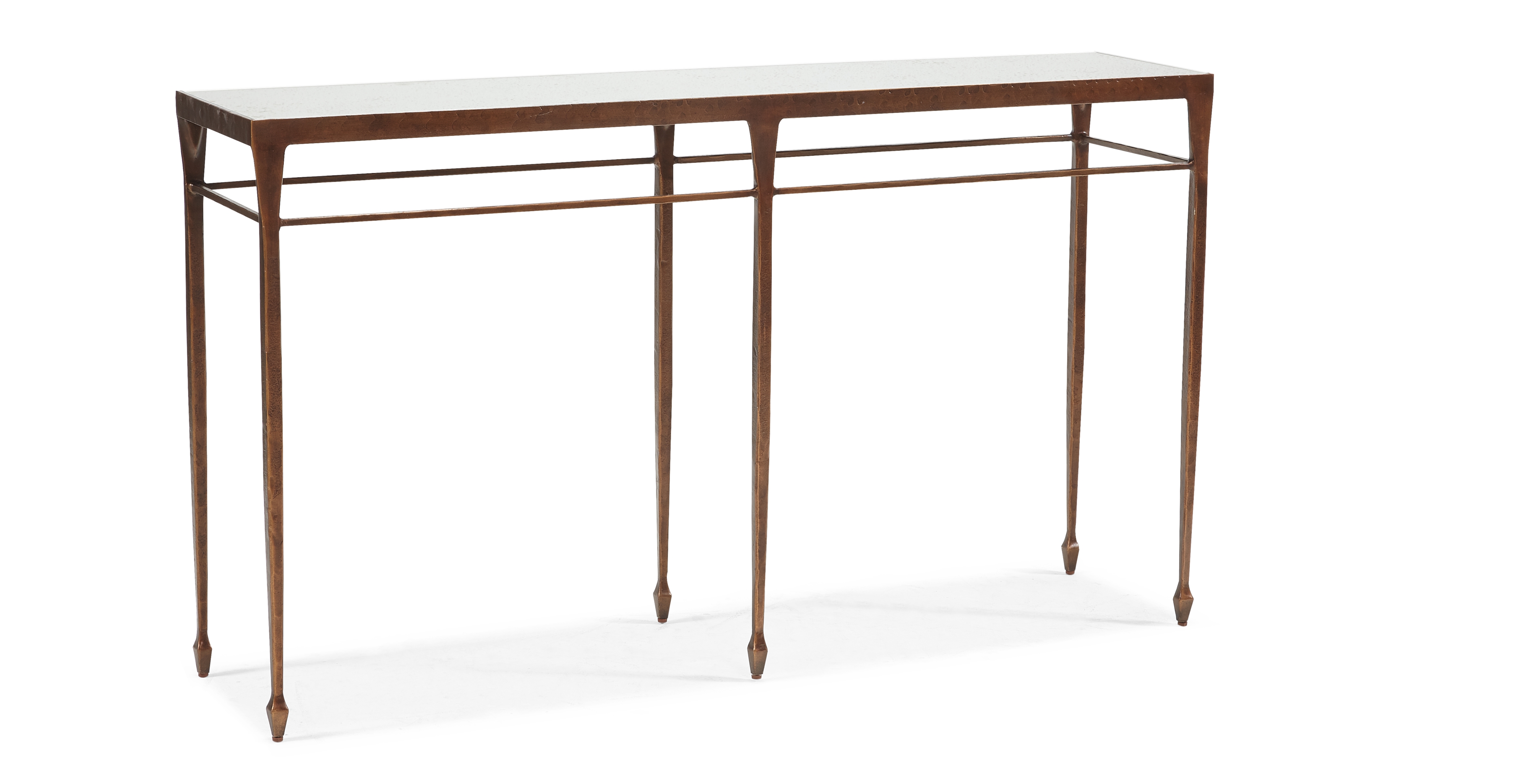 60" Antique Console Table w/Spade Feet