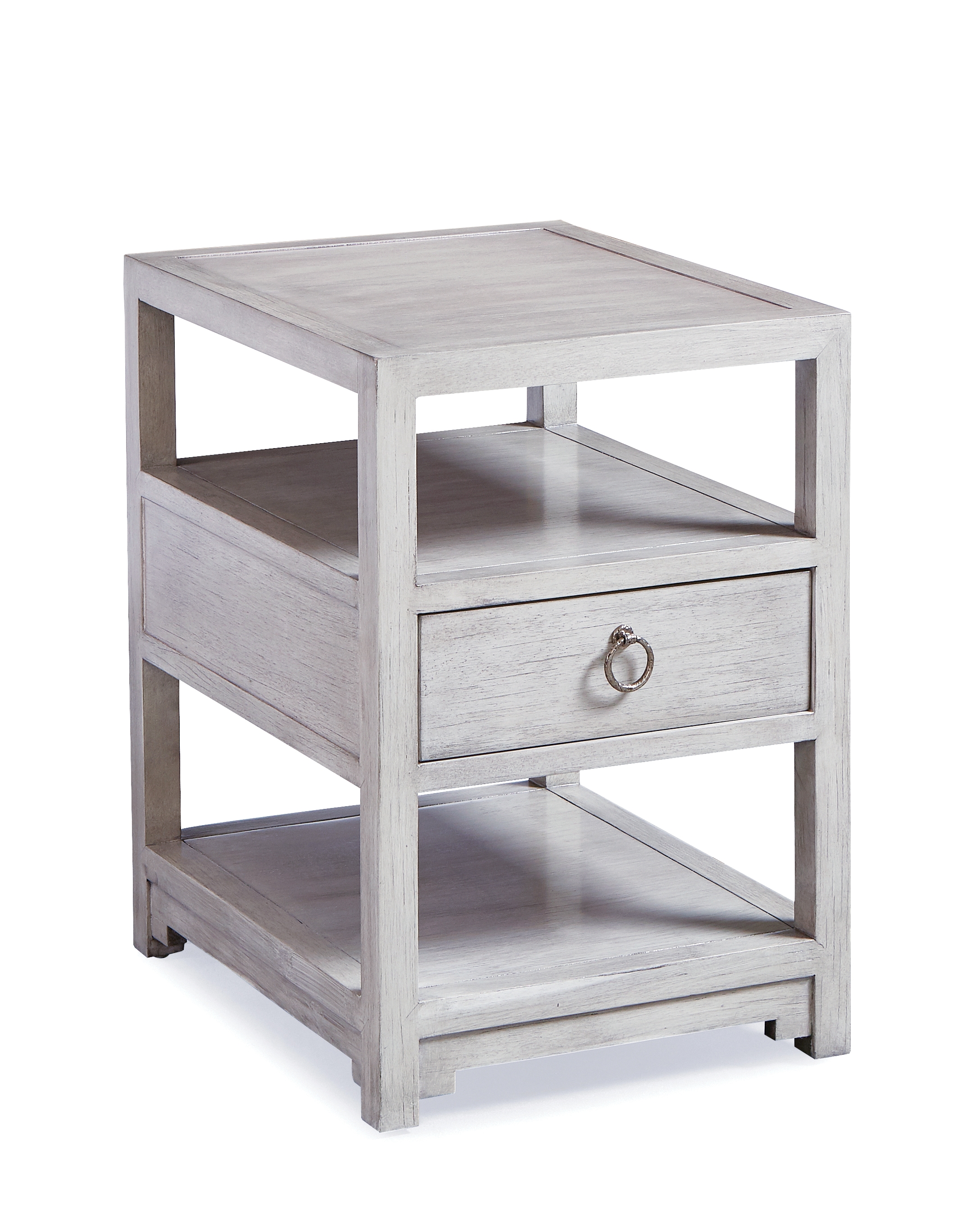 Single-Drawer Sq. End Table w/Open Shelving