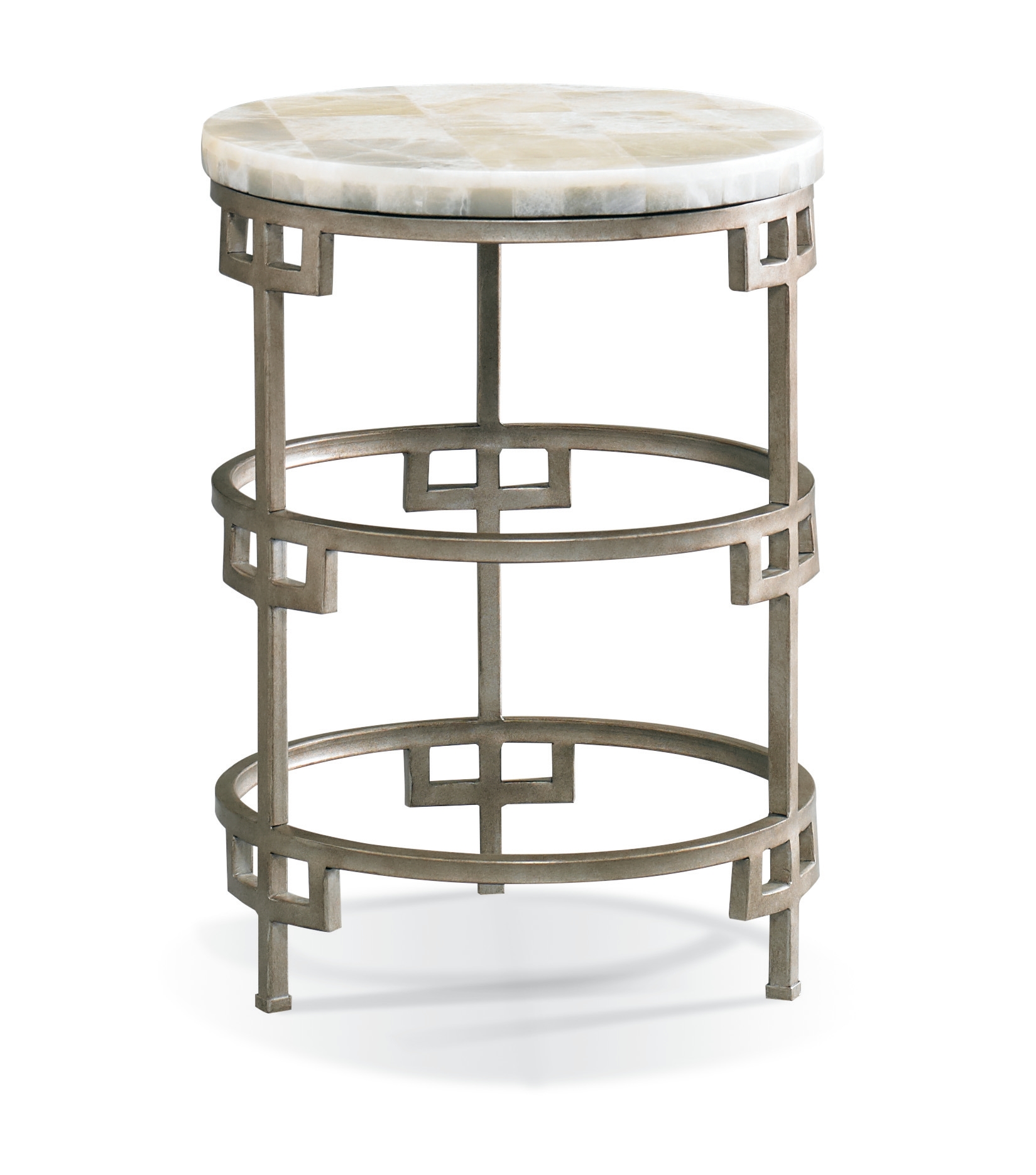 Tiered Lamp Table w/Onyx Stone Top