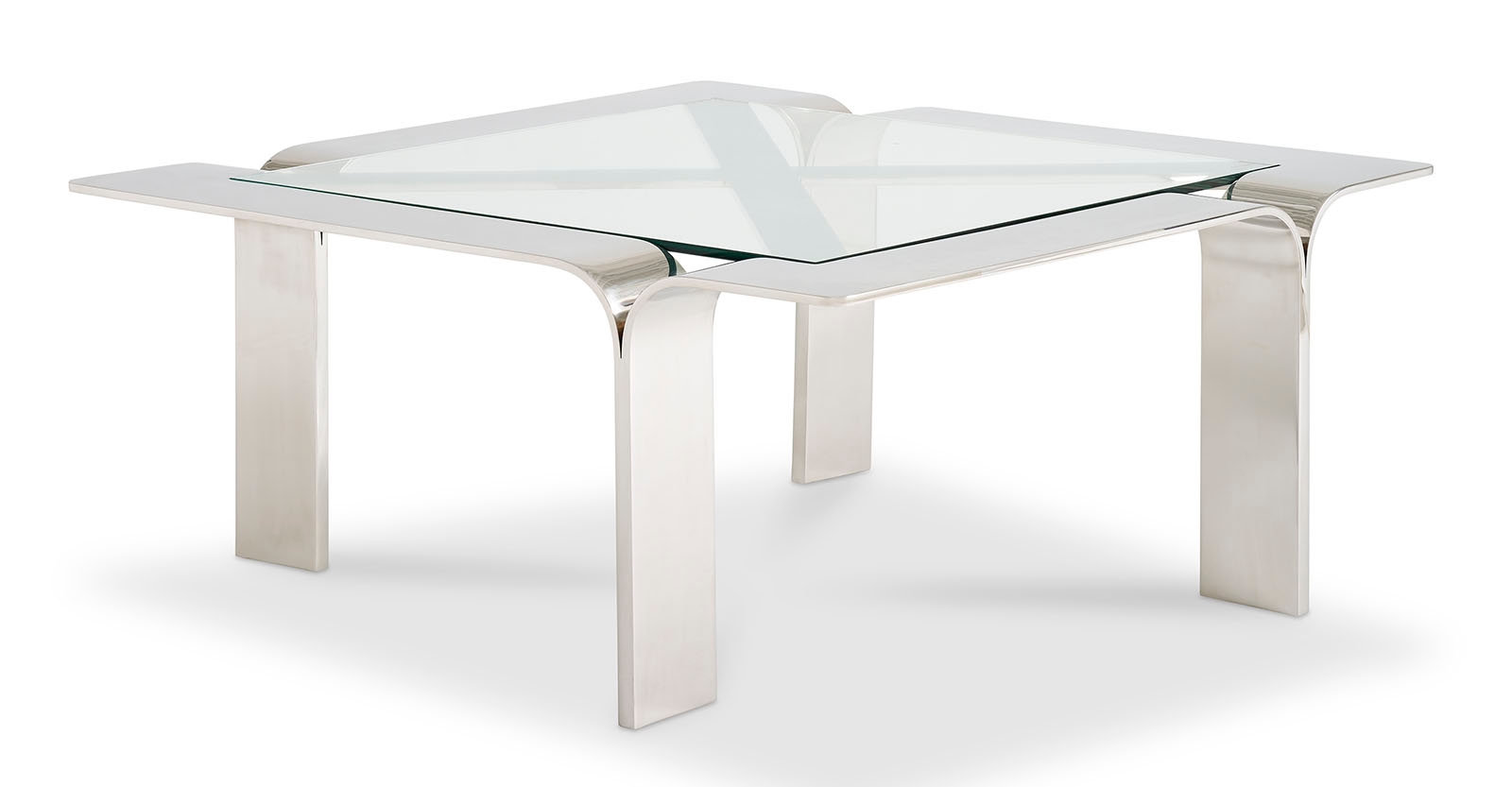38" Sq. Stainless Steel Cocktail Table