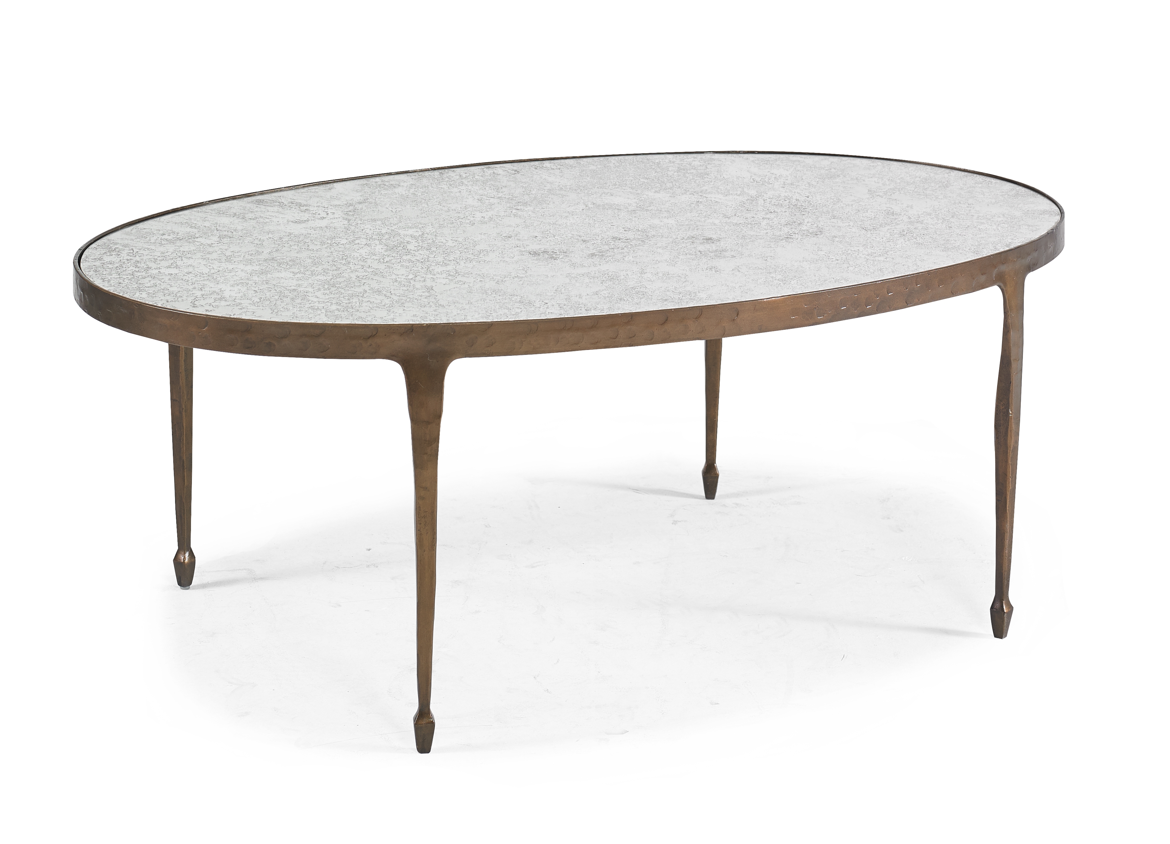 Antique Mirrored-Top Cocktail Table