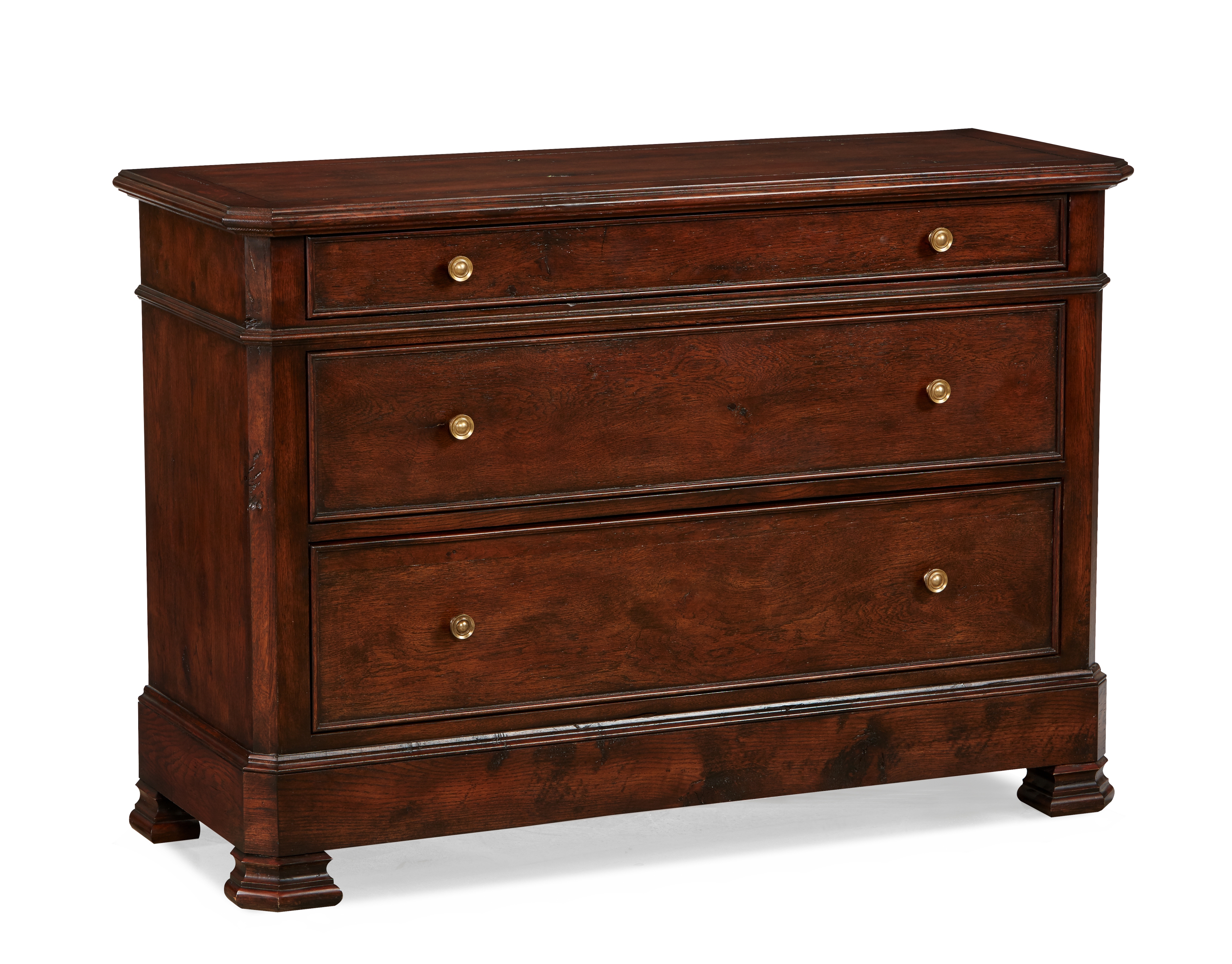 3-Drawer Accent Cabinet w/Classic Bun Feet