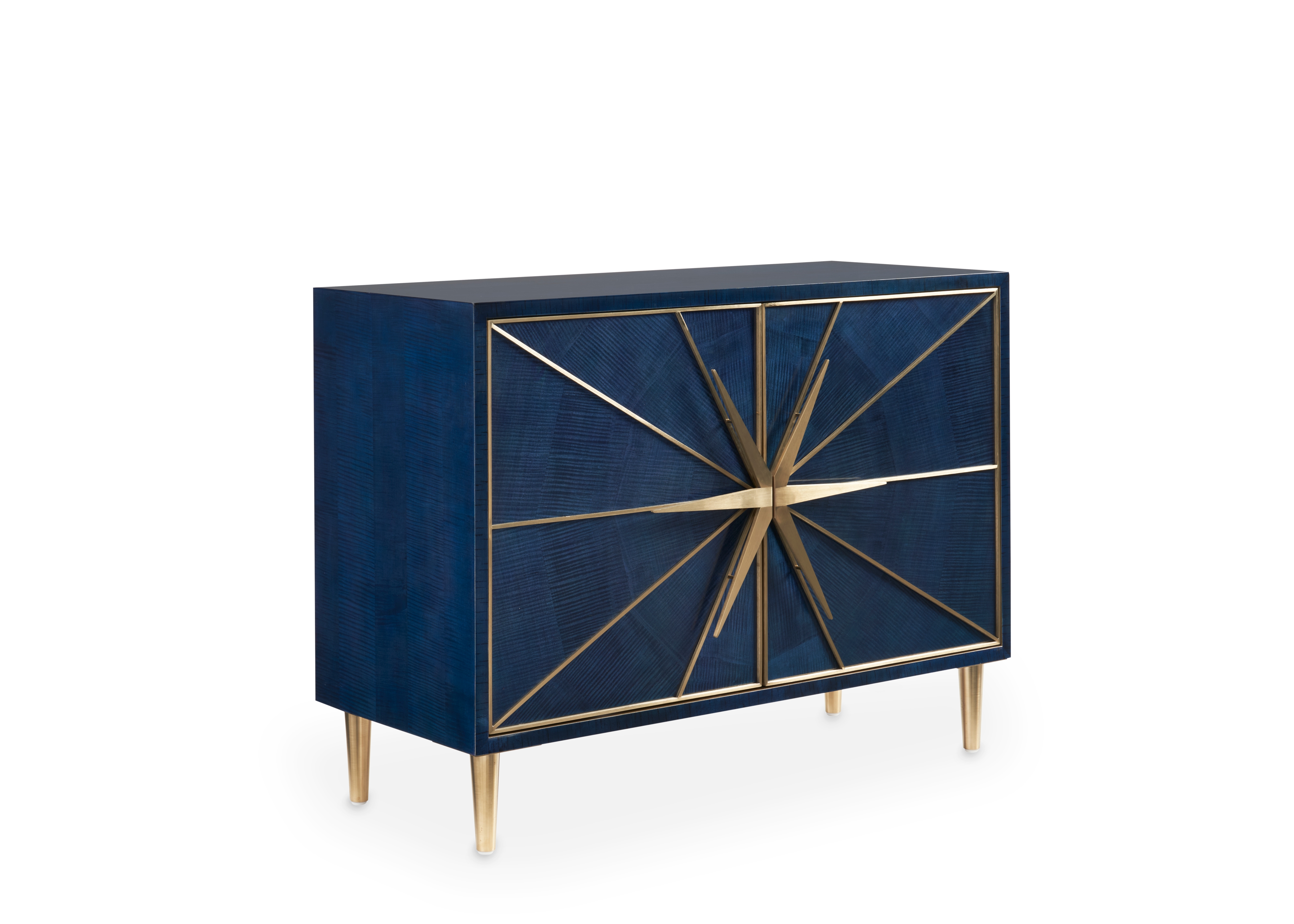 Sapphire Cabinet w/Decorative Gold Hardware