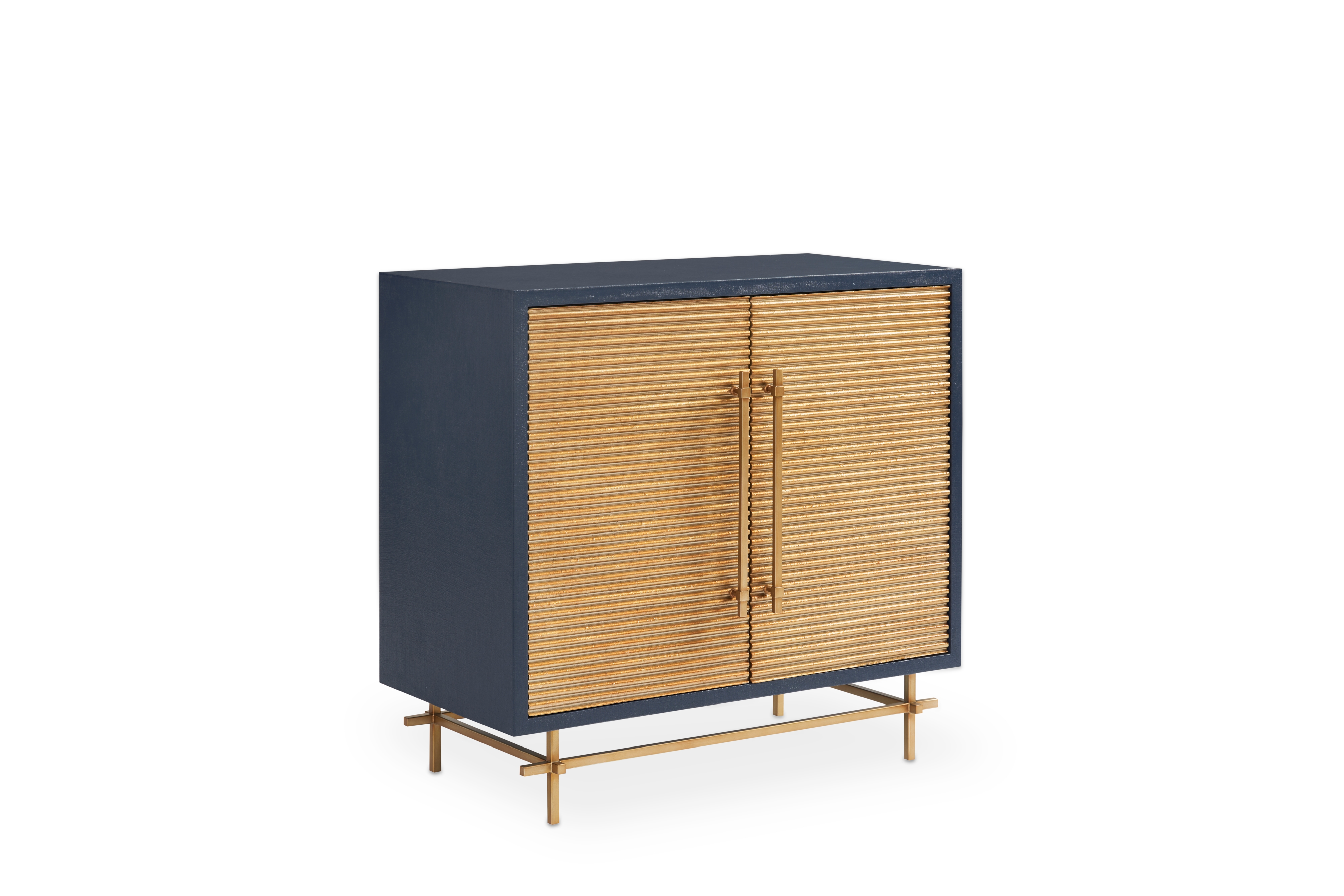 Fabric-Wrapped 2-Door Cabinet