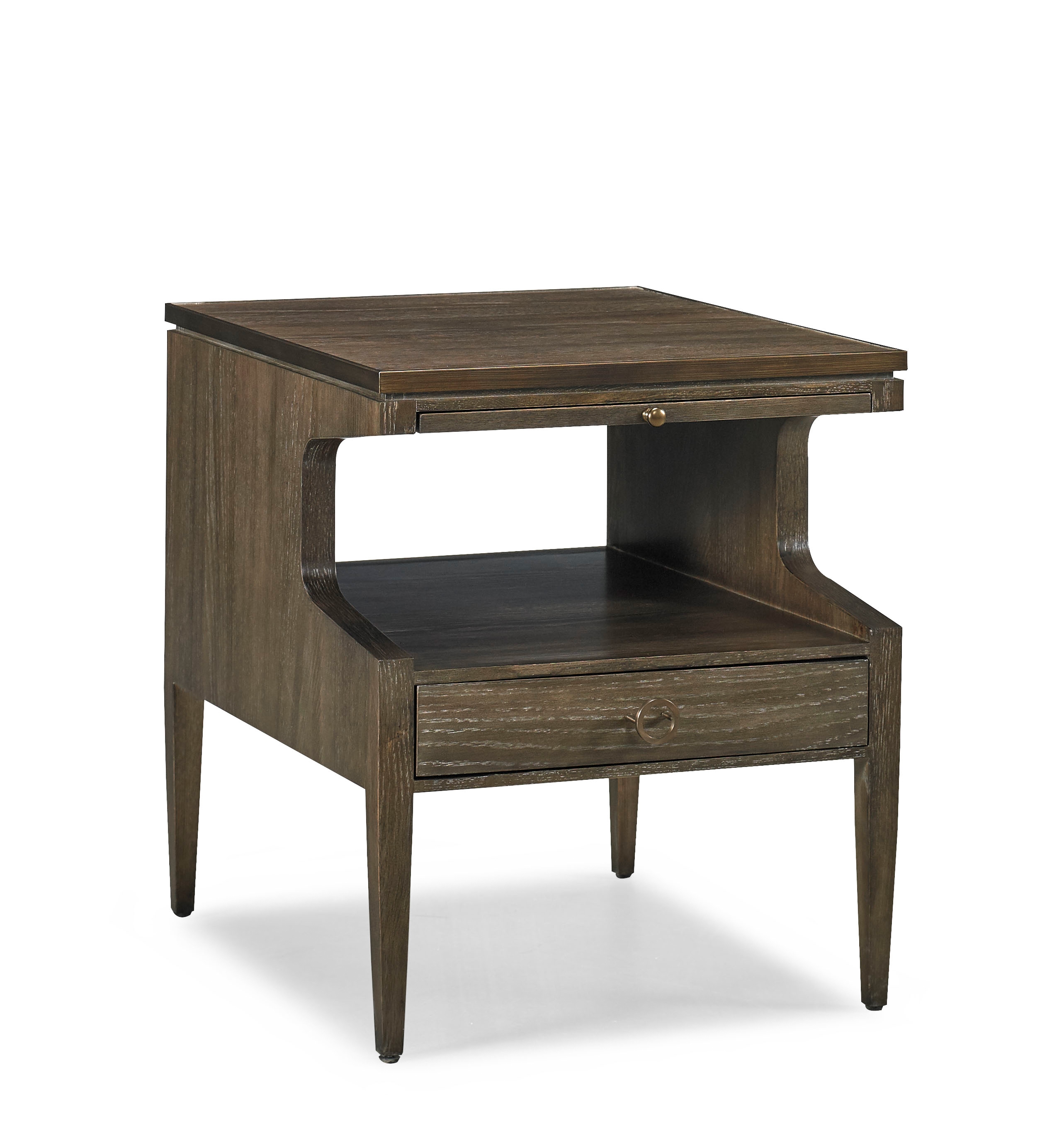 Square-Top Storage End Table w/Shelf