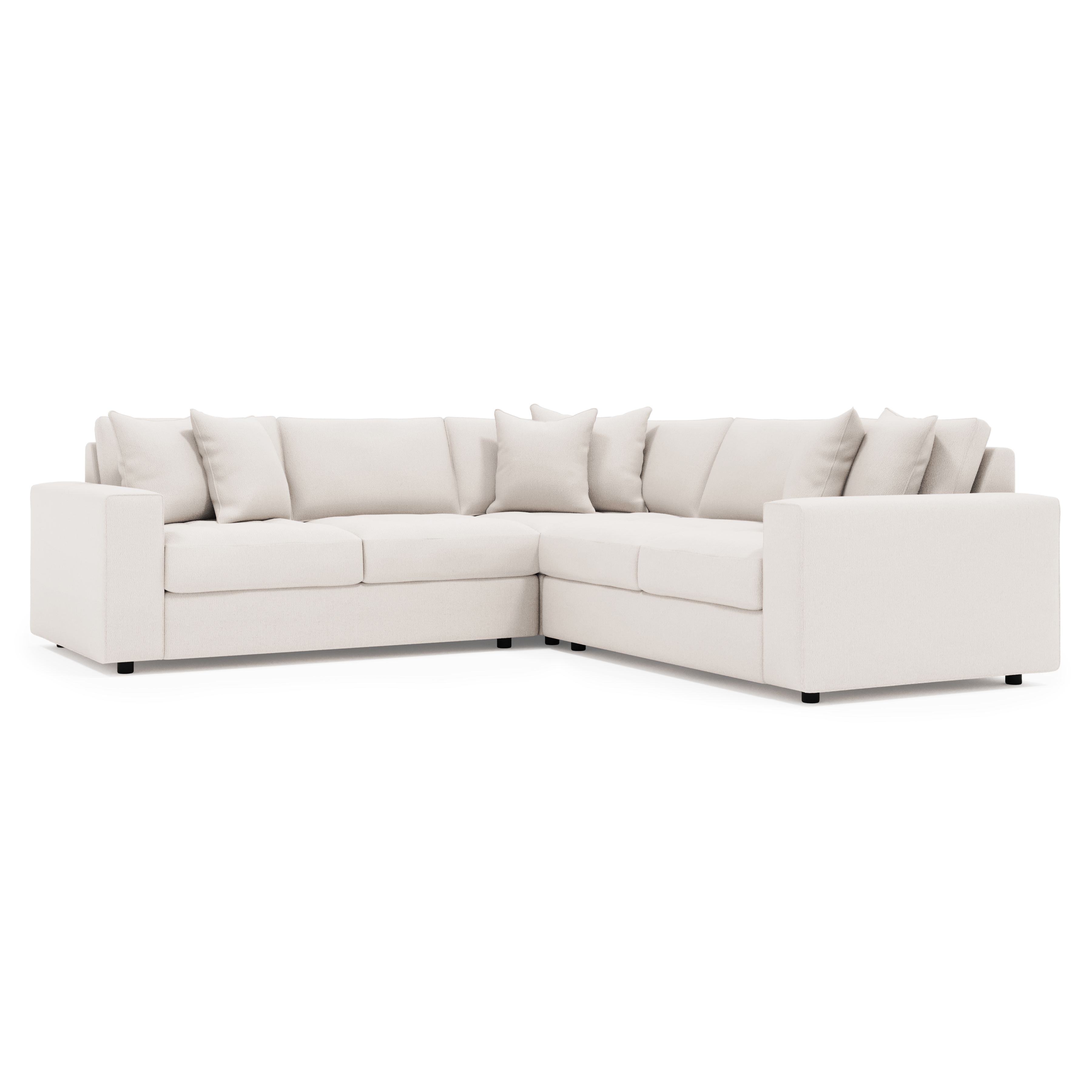 3-pc. Track-Arm Sectional w/Throw Pillows