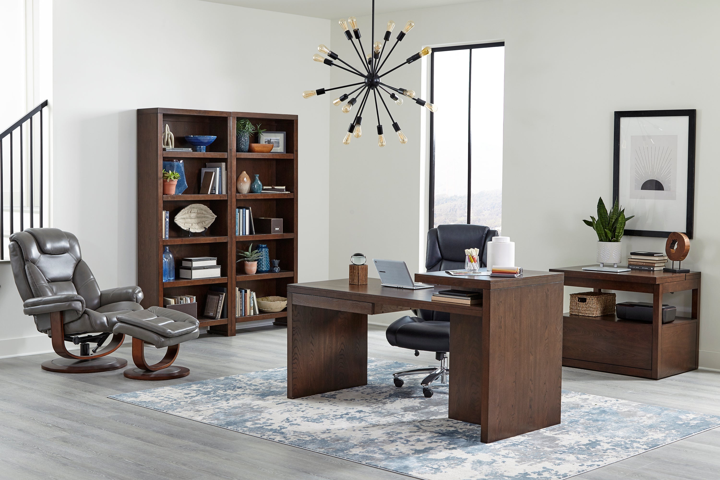 Parker House Elevation ELE4PCHMOFFC Contemporary 4 Piece Home Office