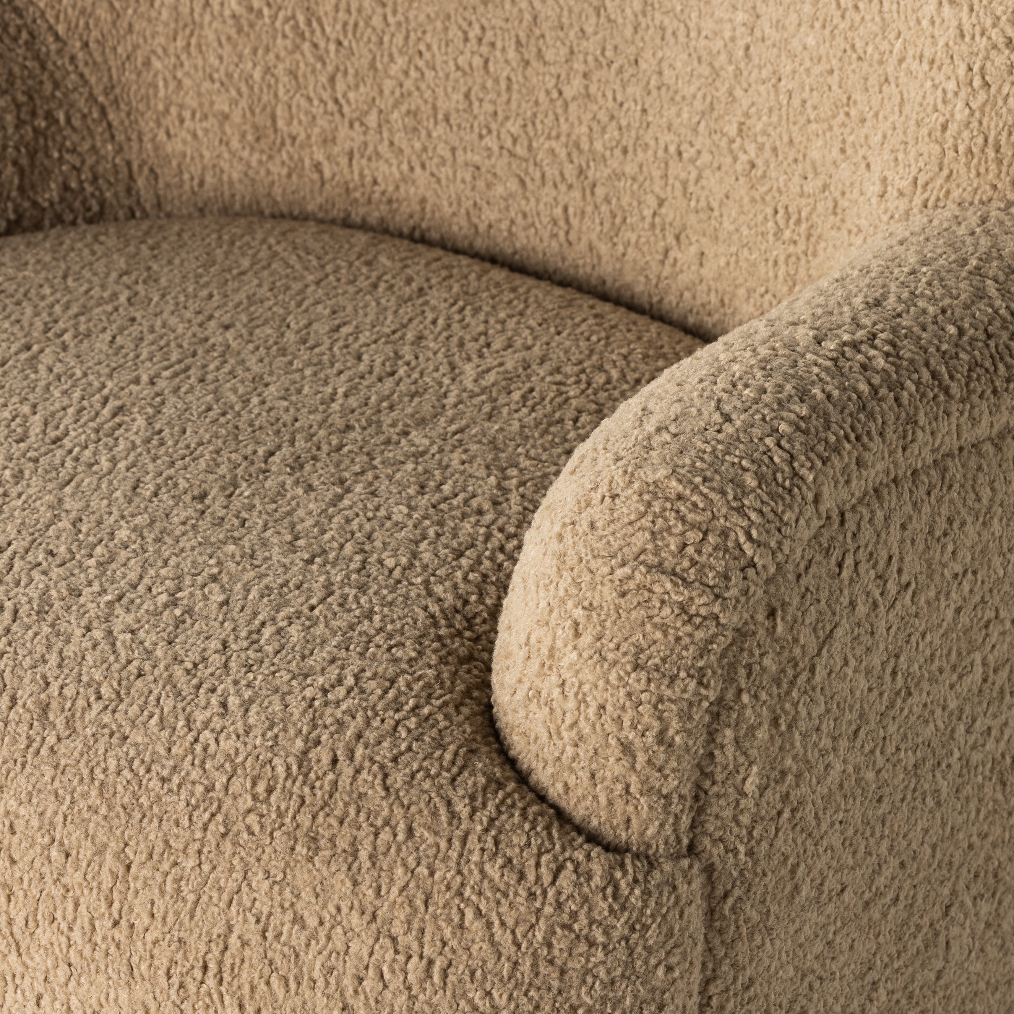 Four Hands Norwood Kadon Swivel Chair-Sheepskin Camel | Reeds Furniture