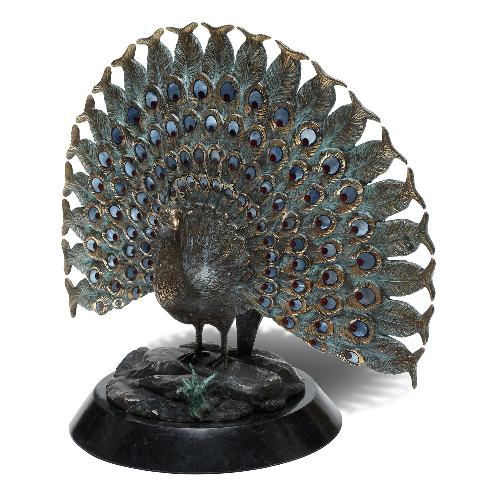 Puffed Peacock Sculpture