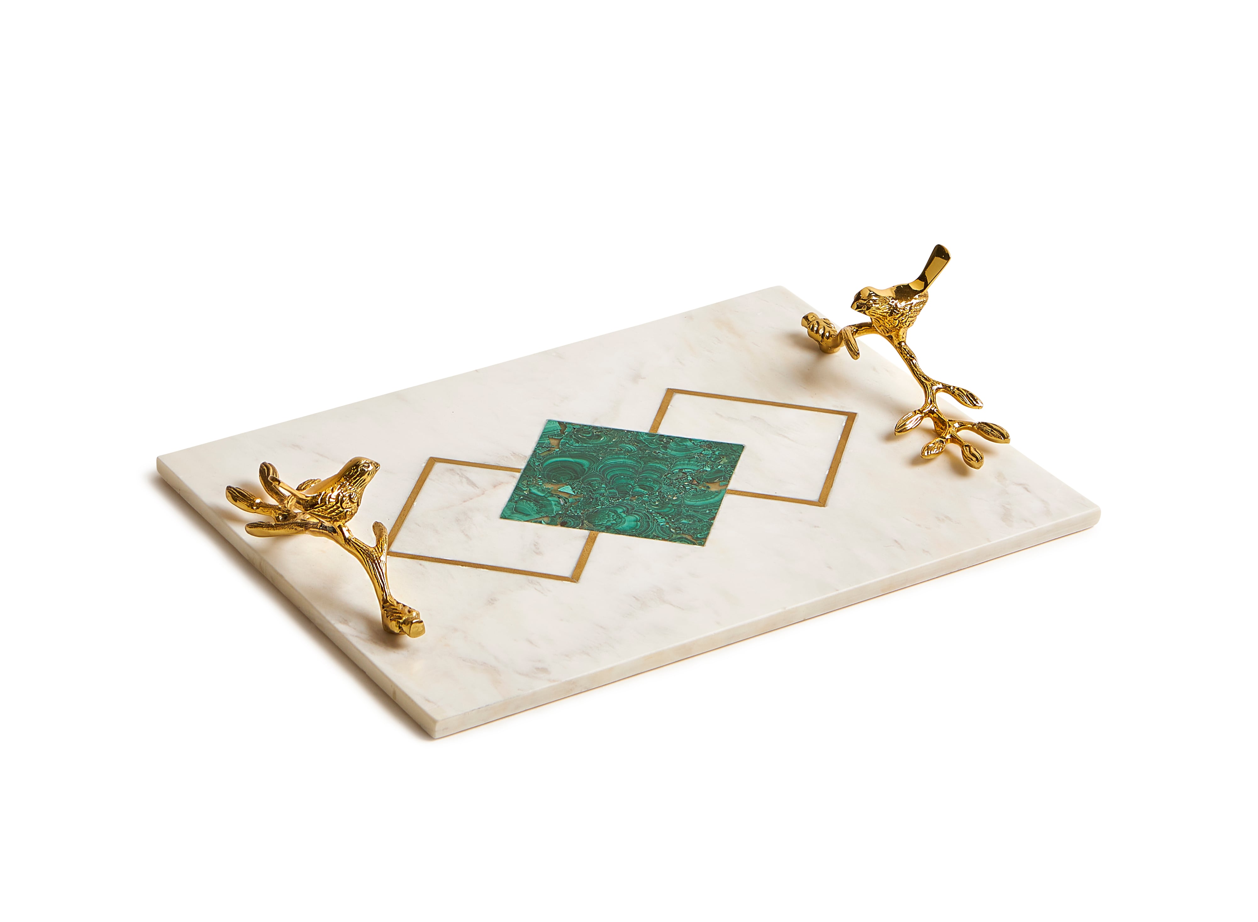 Green Marble Inlay Tray