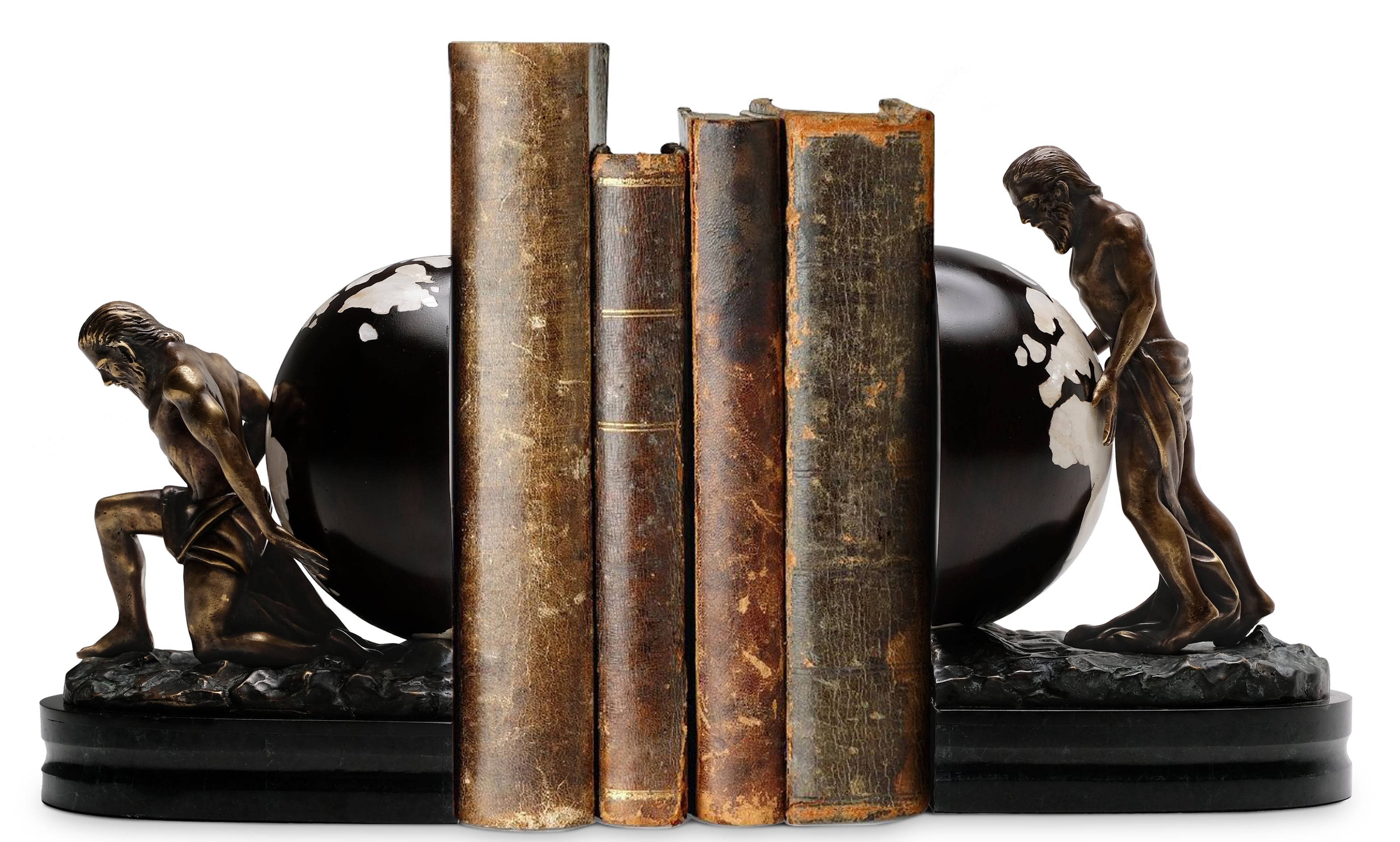 Atlas Globe Bookends