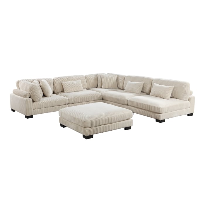 6-Piece Modular Sectional with Ottoman