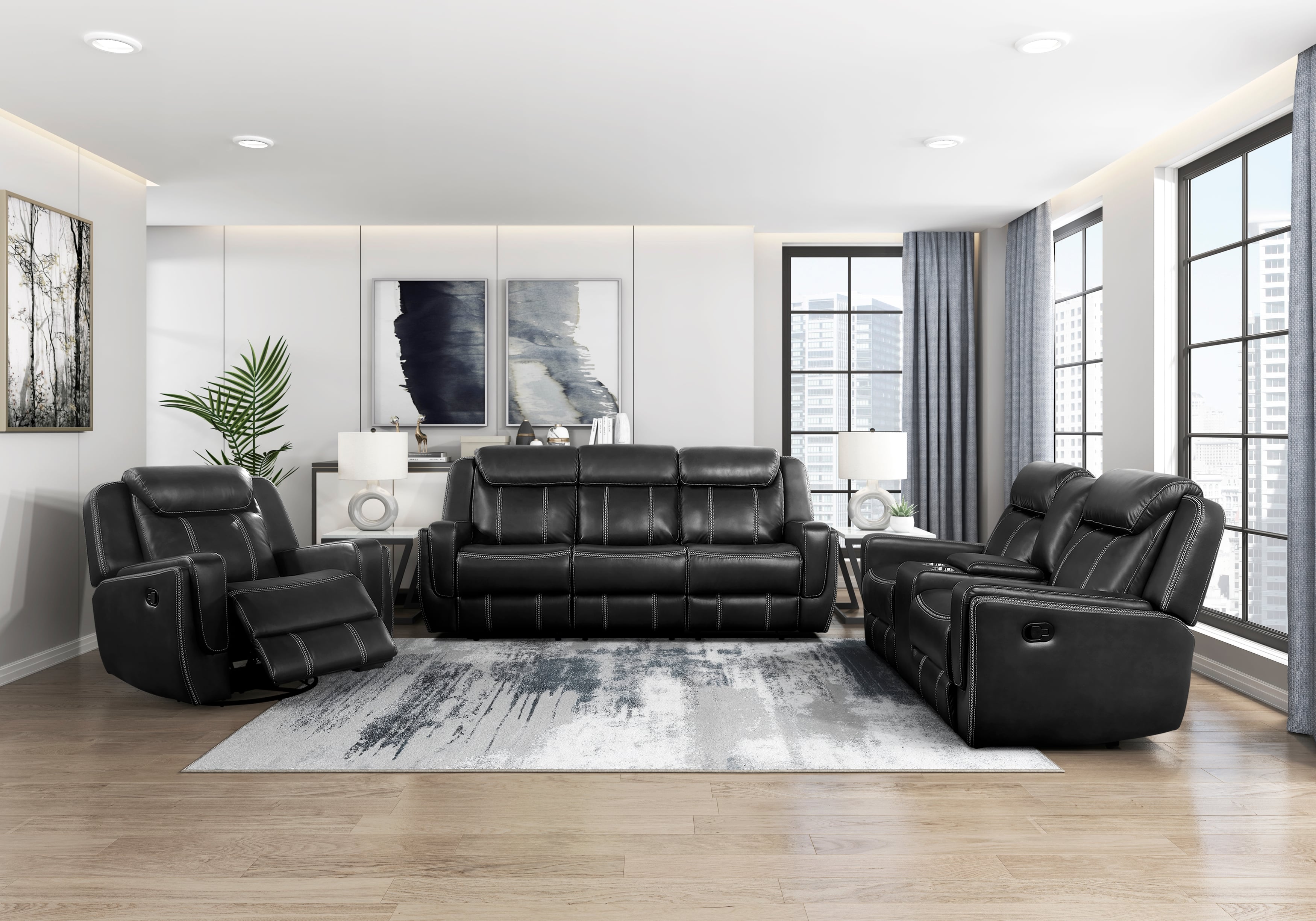 3-pc. Manual Reclining Living Room Set