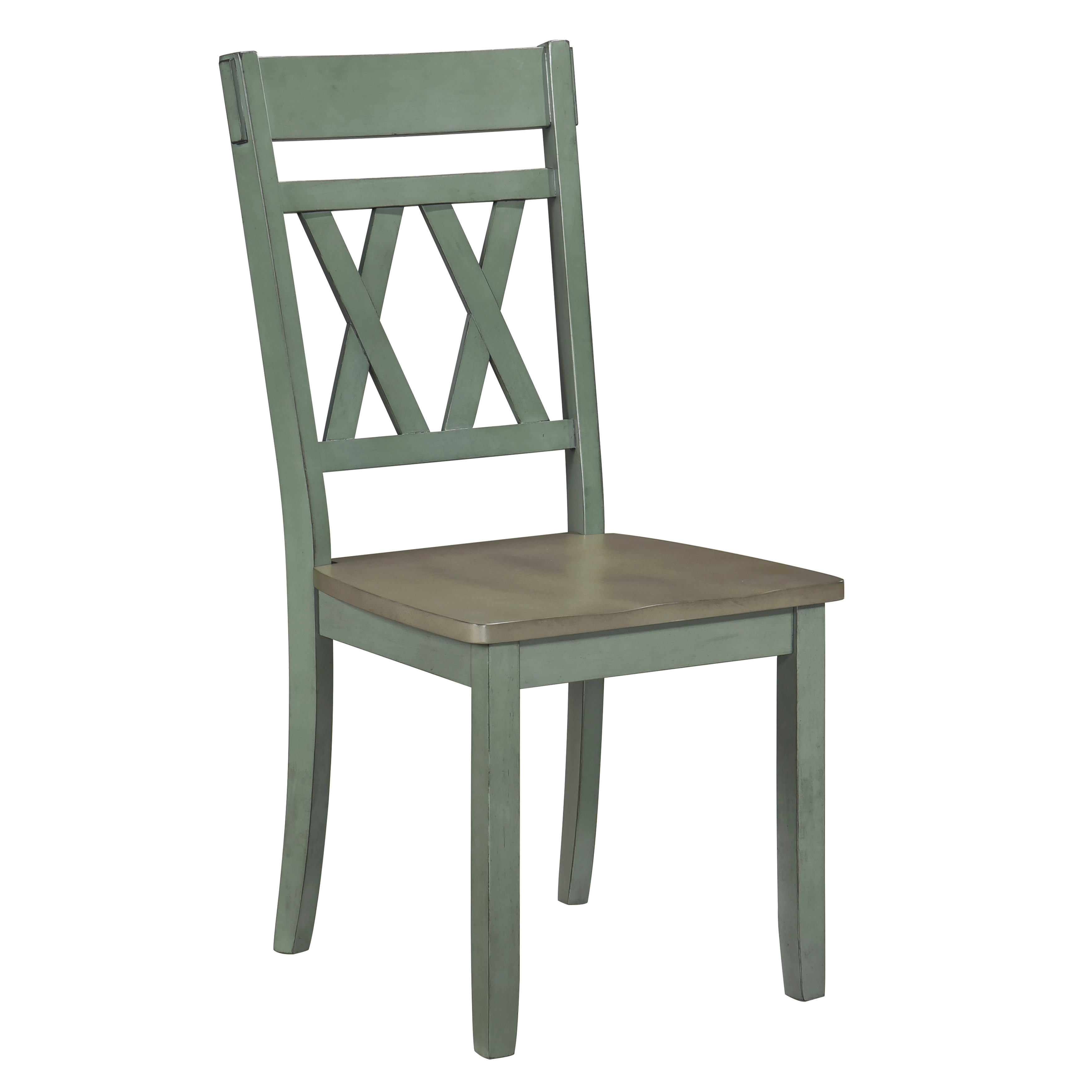 Two-Tone X-Back Dining Side Chair