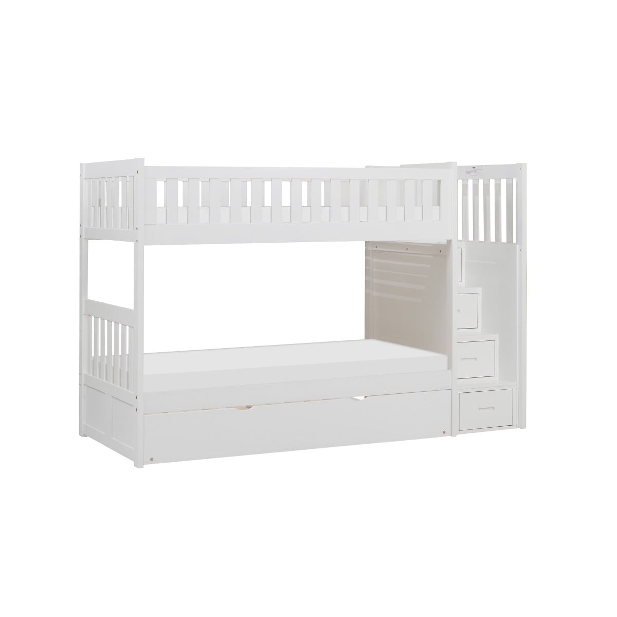 Twin/Twin Step Bunk Bed with Twin Trundle