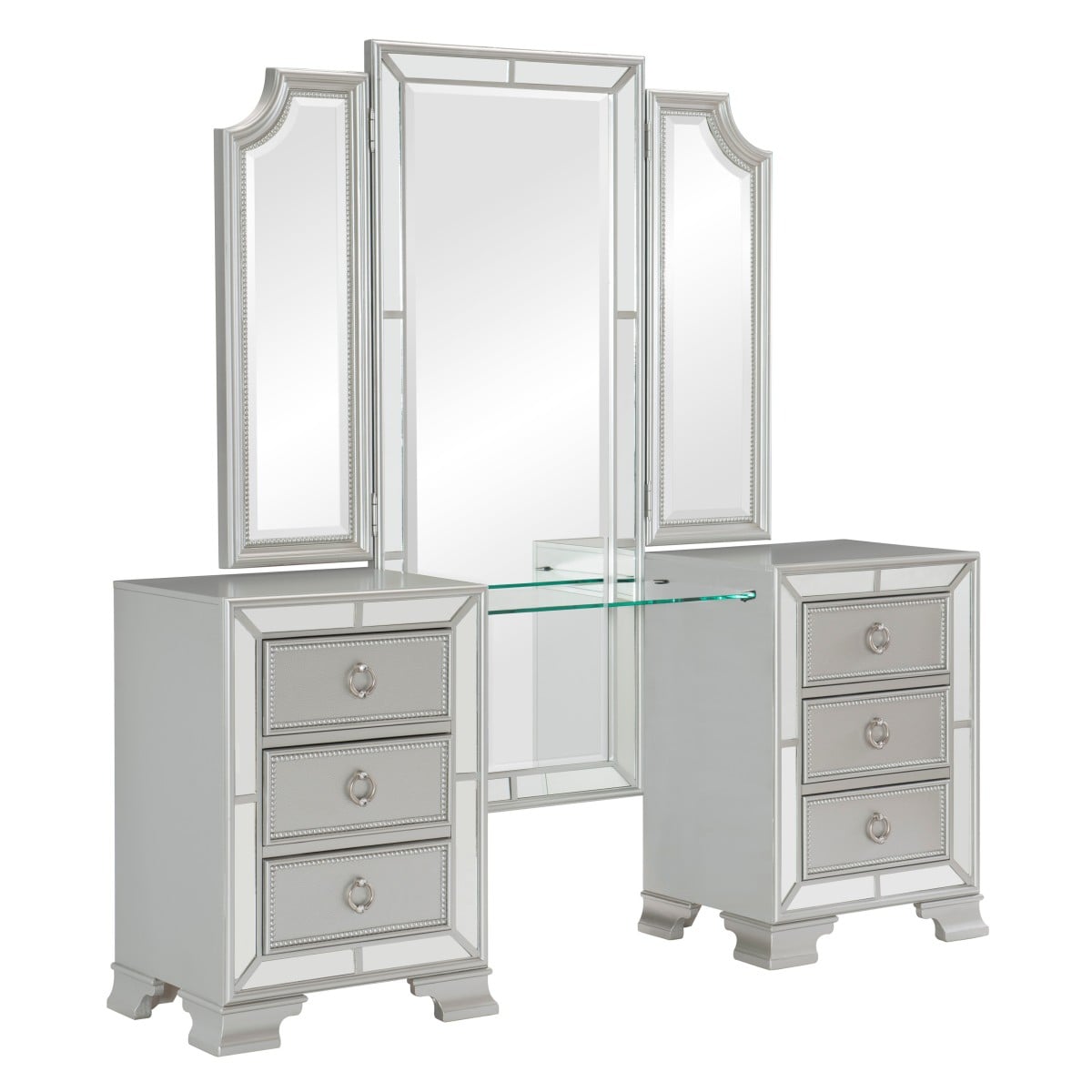 6-Drawer Vanity with Mirror