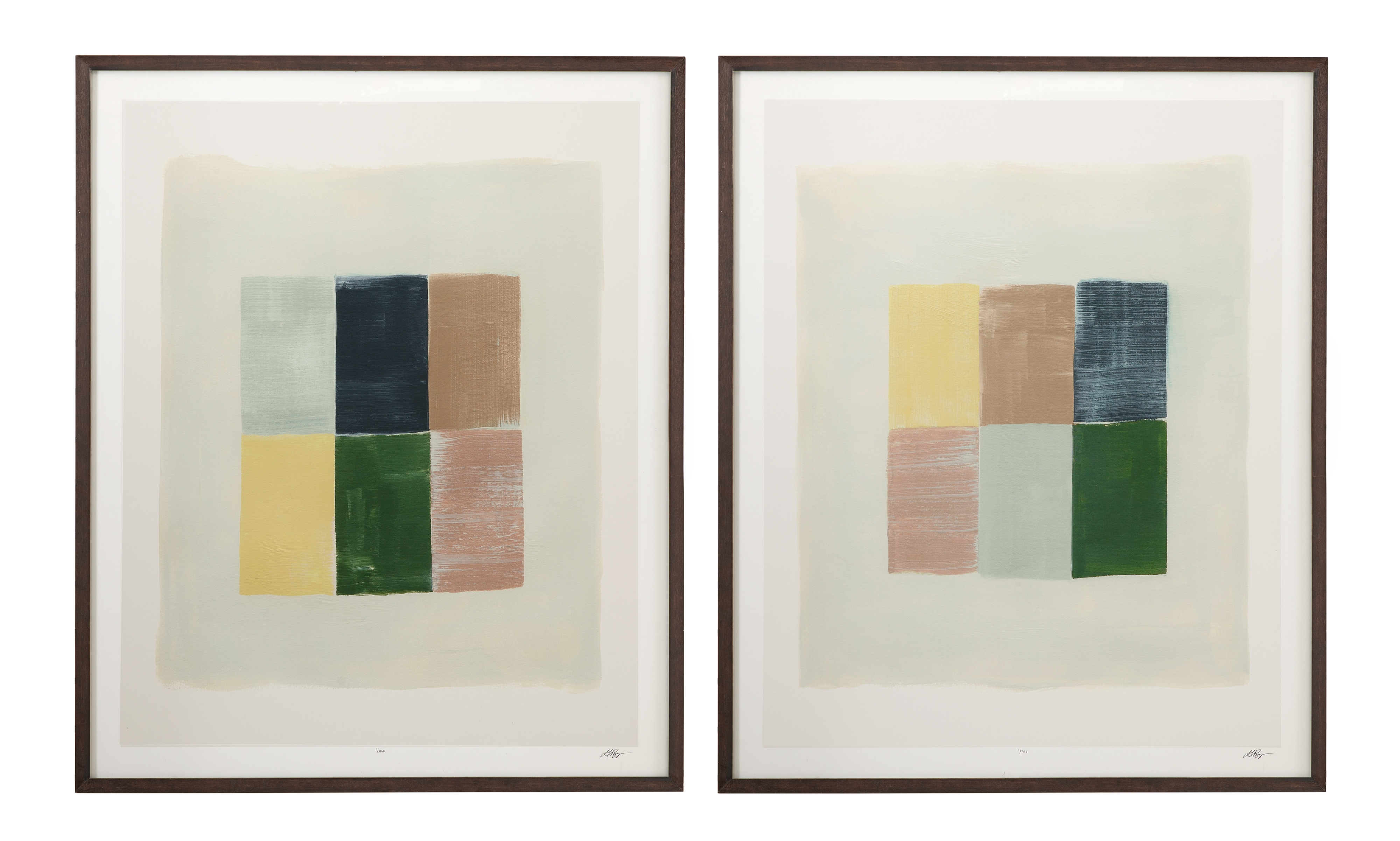 Sunny Patchwork Framed Print S/2