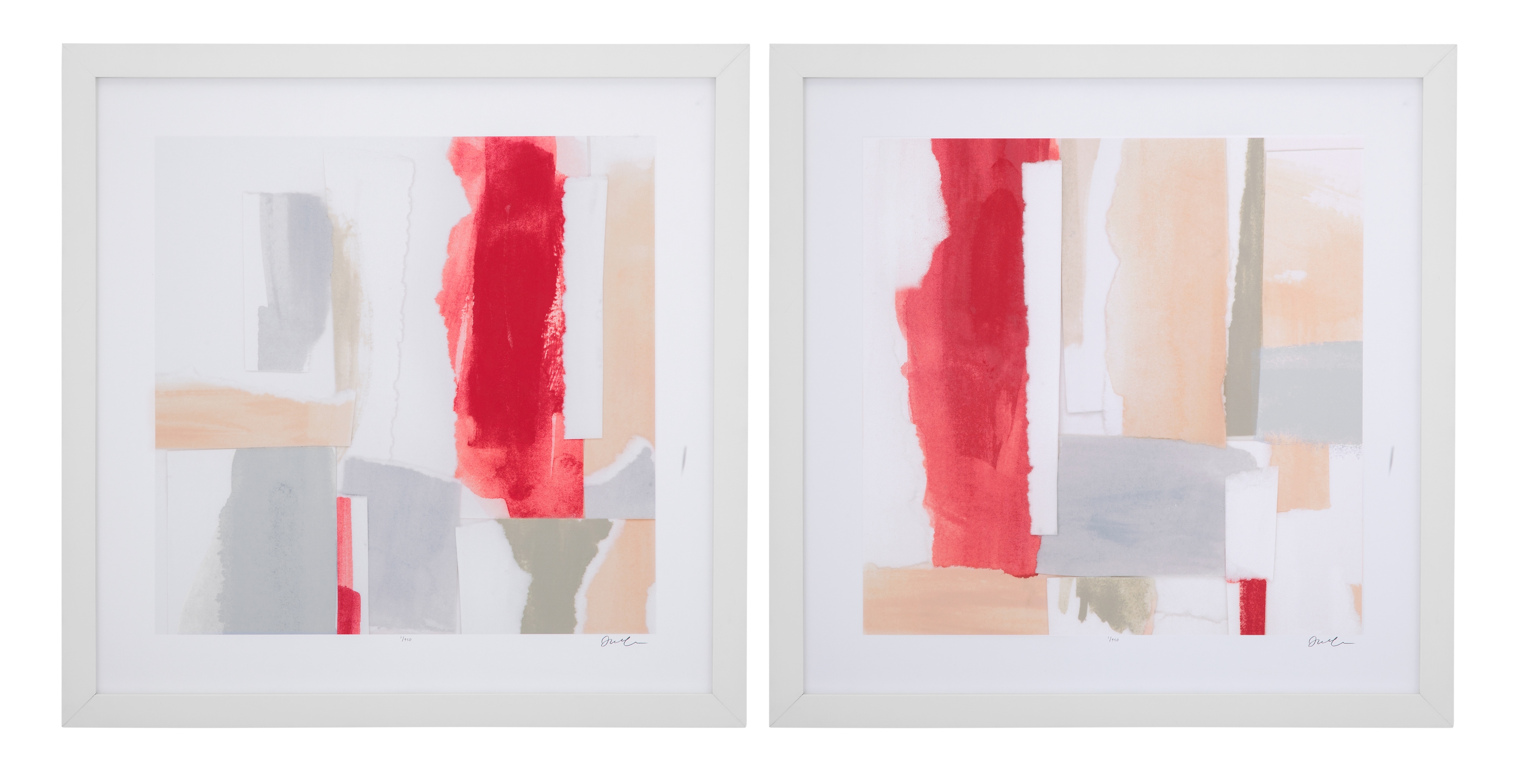 Magenta Ignition Framed Print Set Of 2