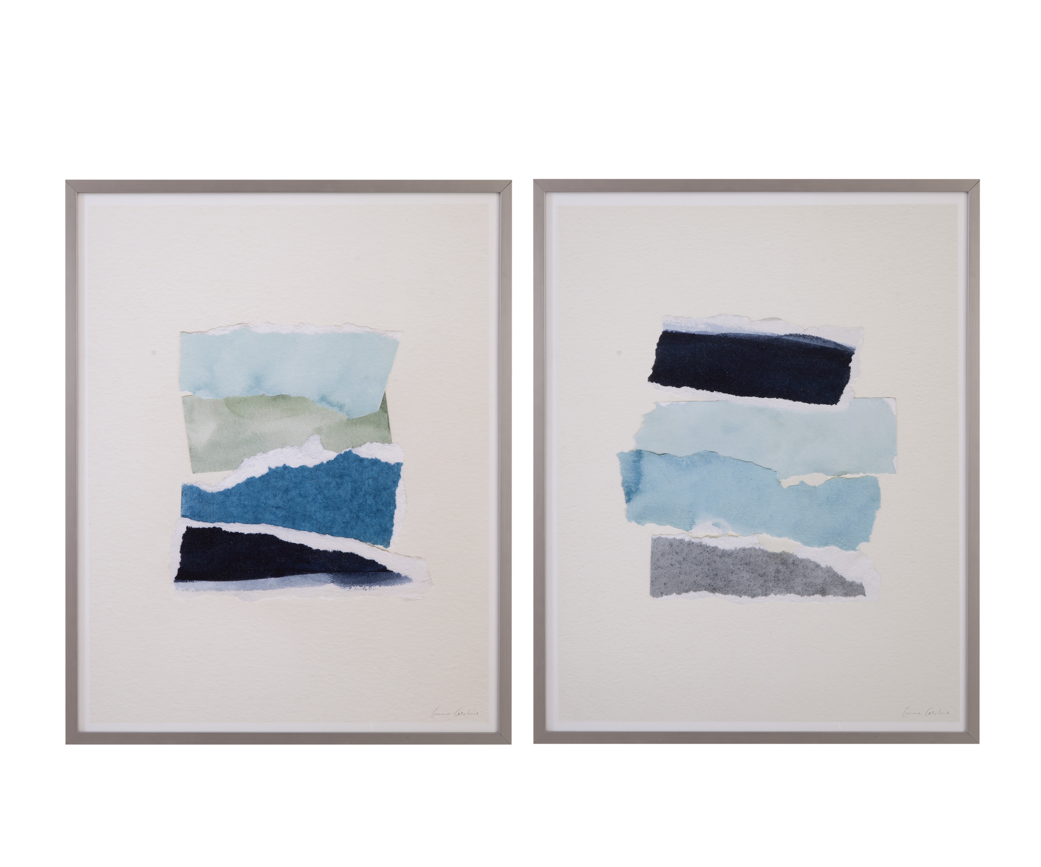 Seaside Color Study Framed Print Set Of 2