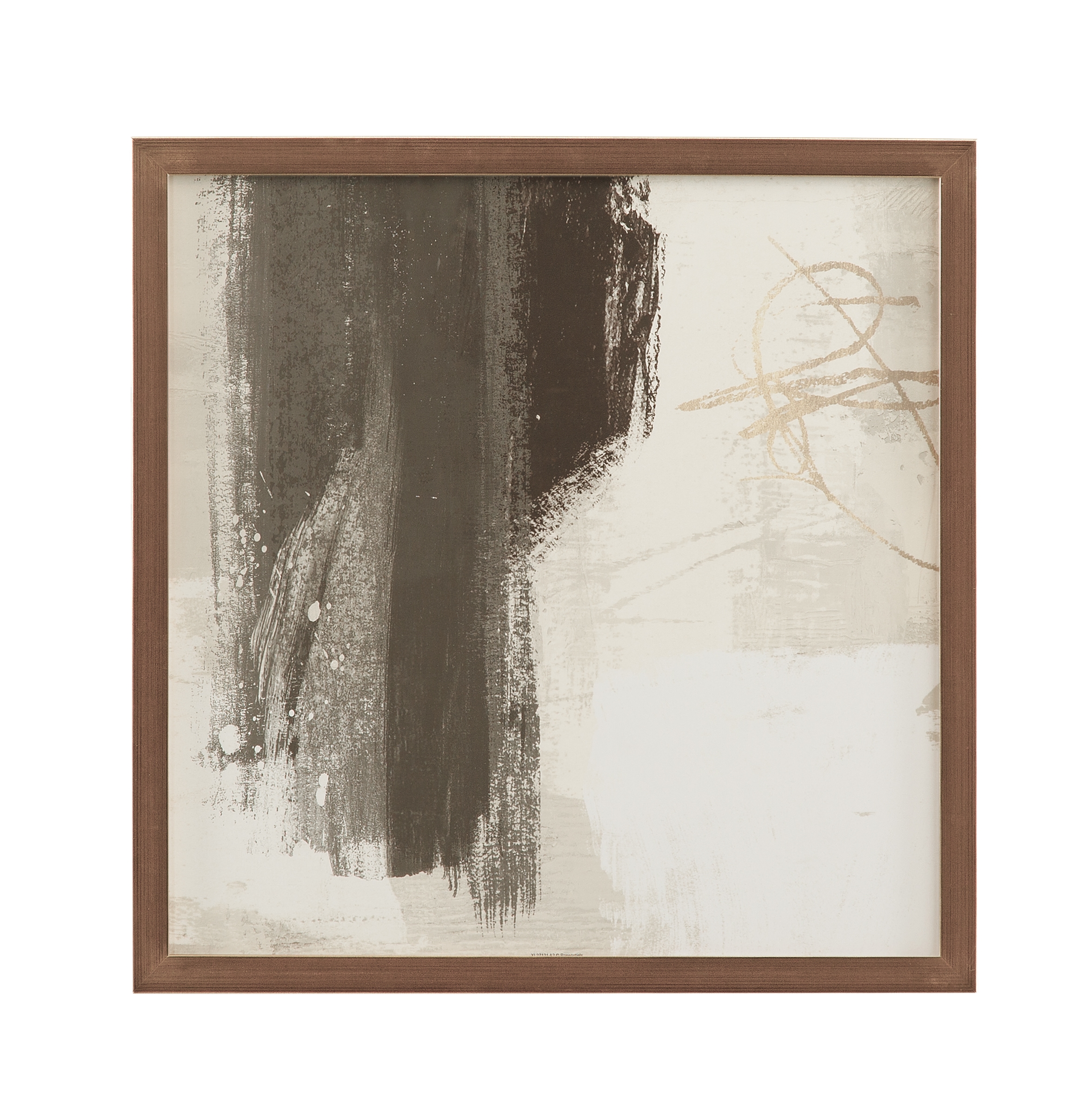 Neutral Contrast Stroke Framed Print