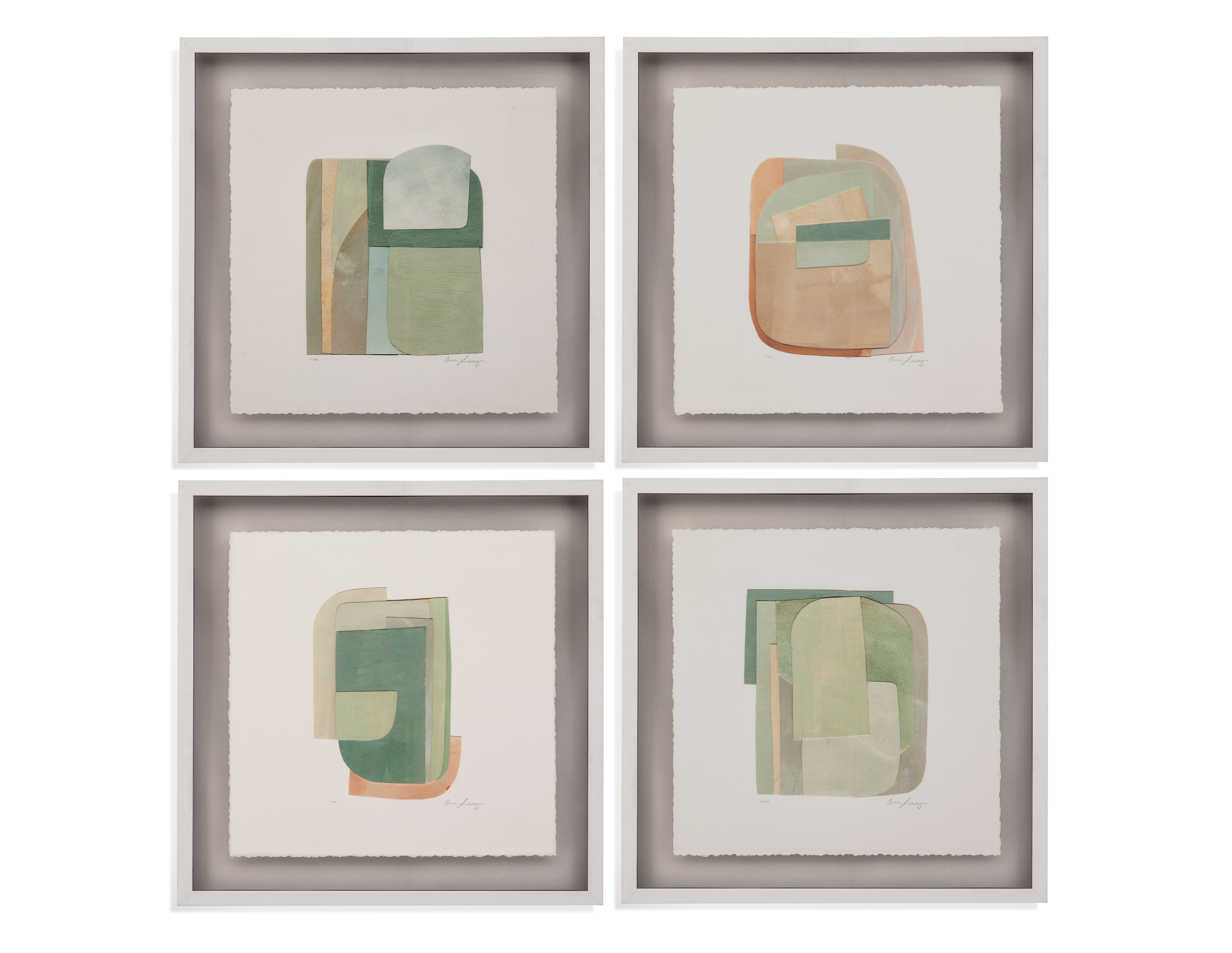 Color Structure Framed Print Set Of 4