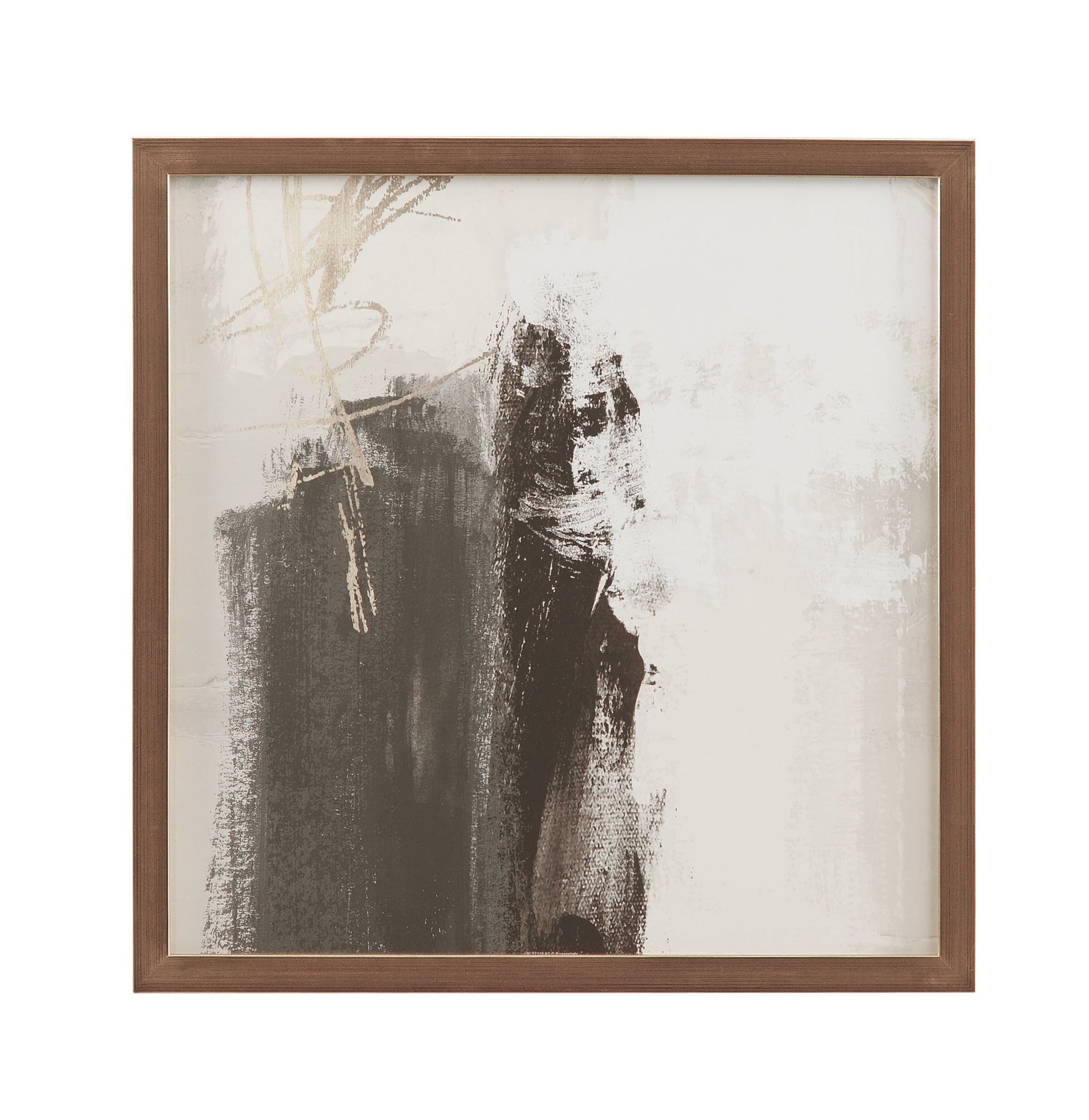 Neutral Contrast Brush Framed Print