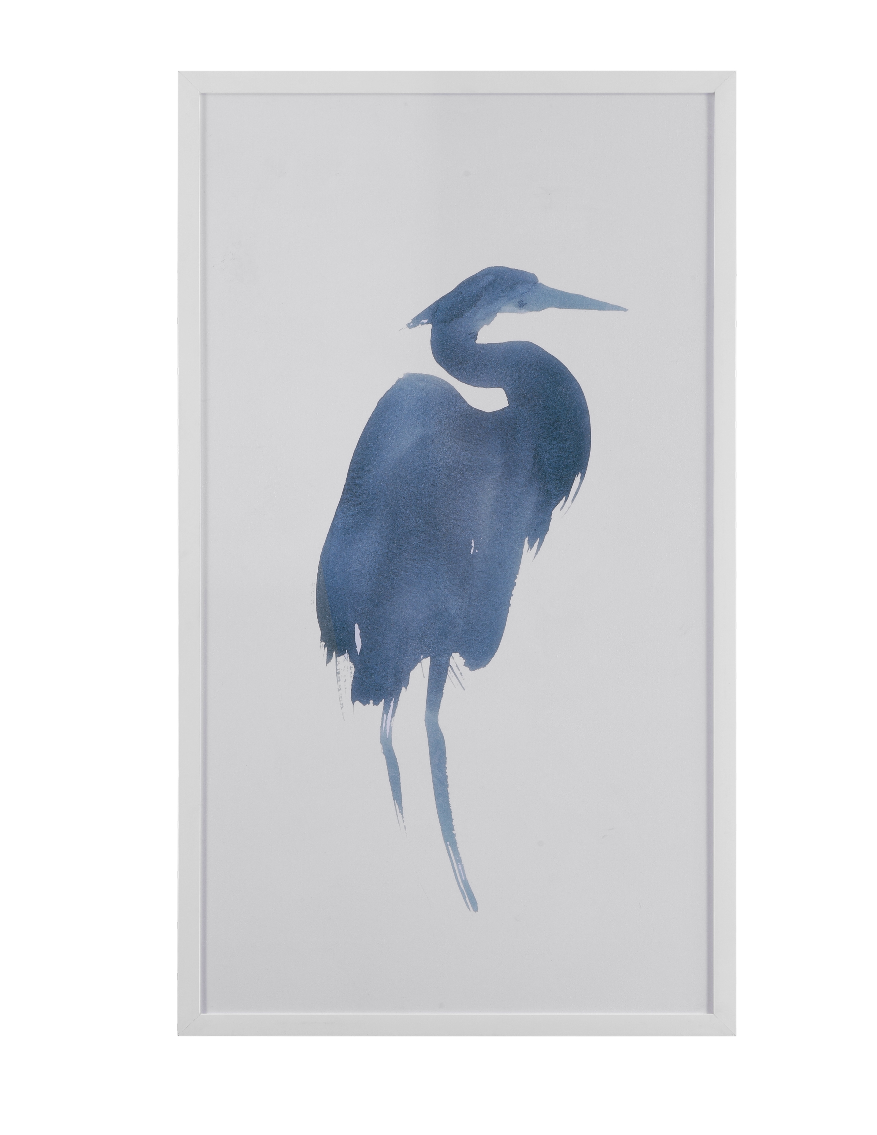 Heron In Blue I Framed Print