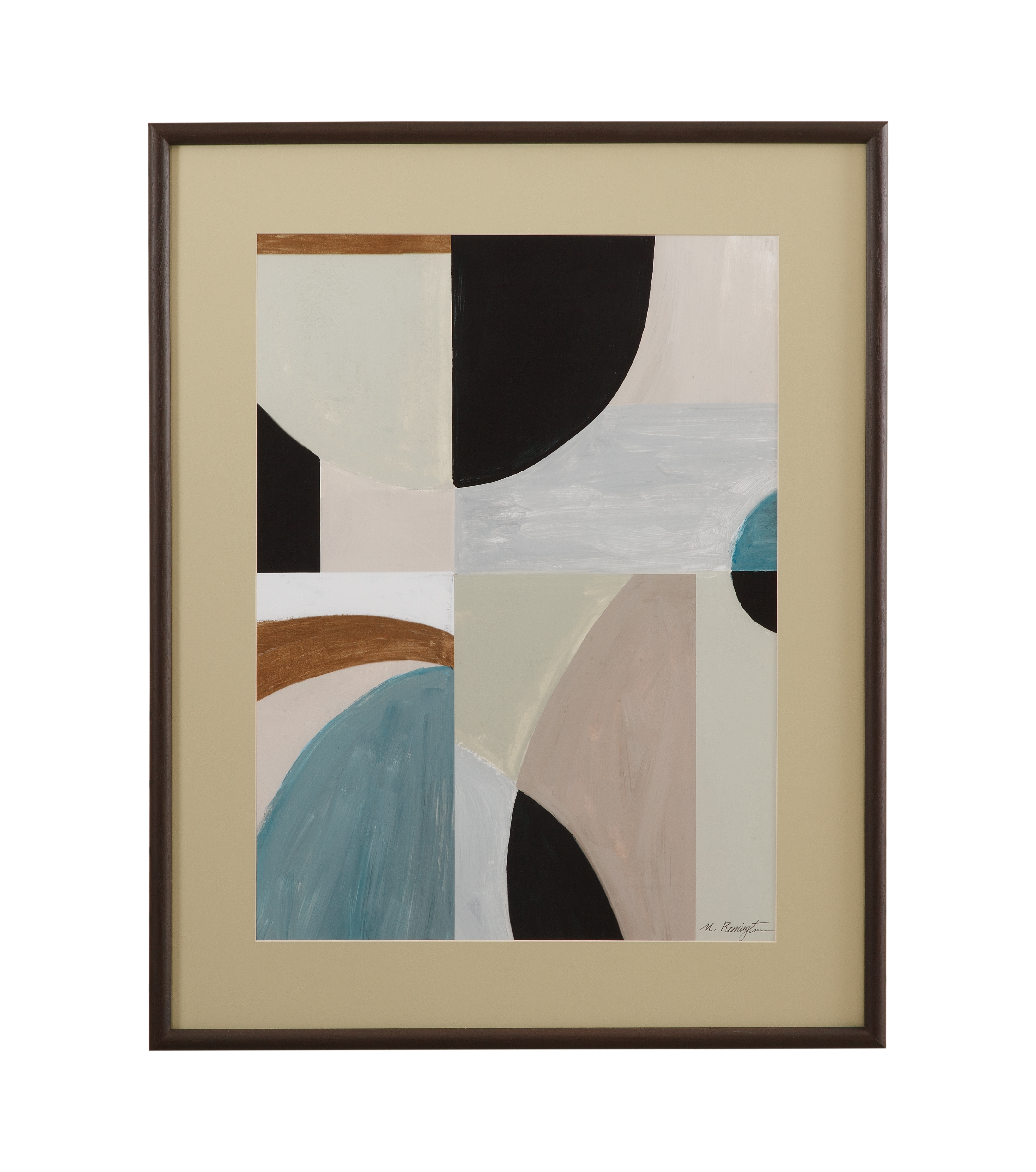 Curved Vision Shapes Framed Print