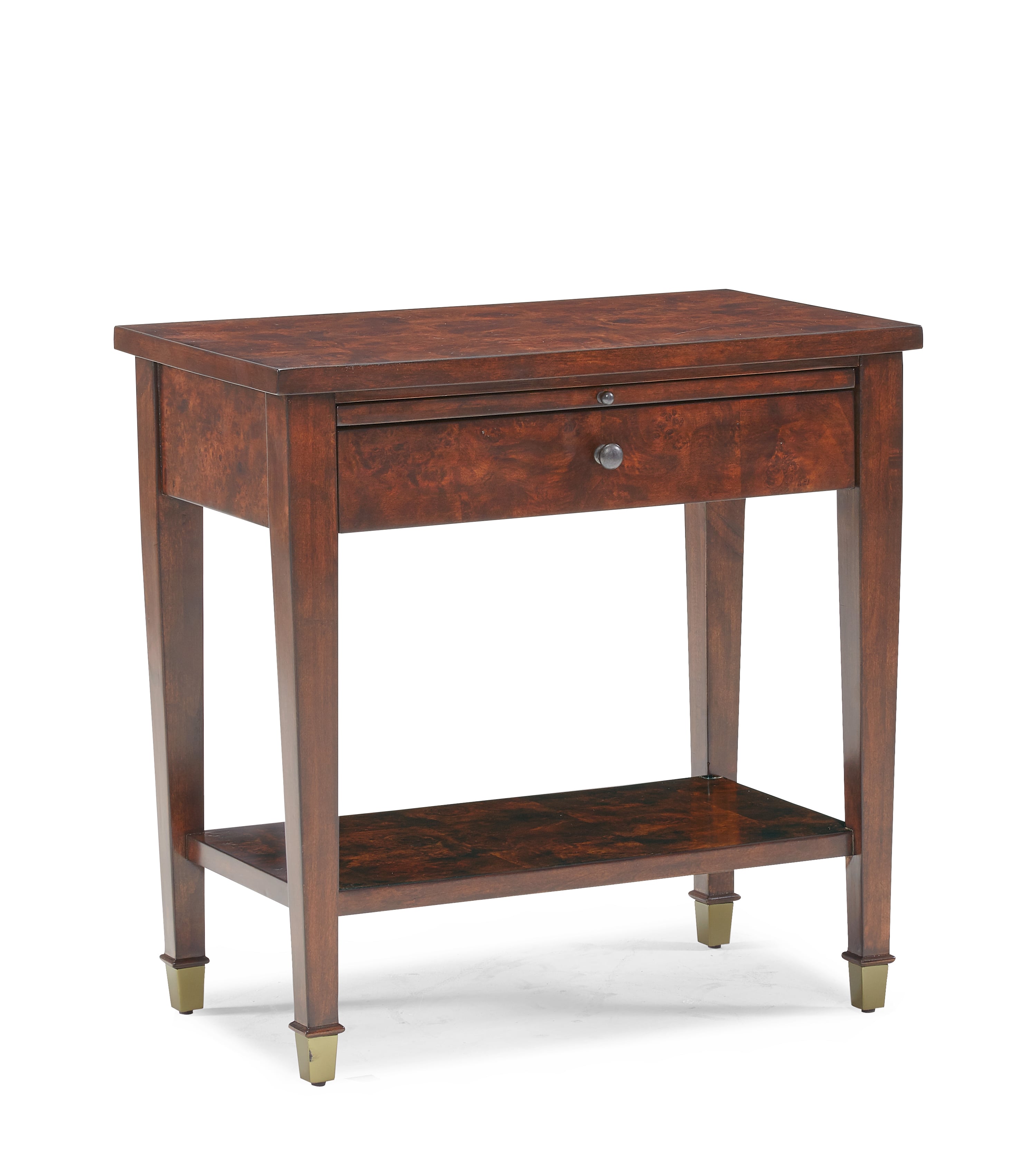 Two-Drawer Rect. Side Table w/Pull-Out Tray