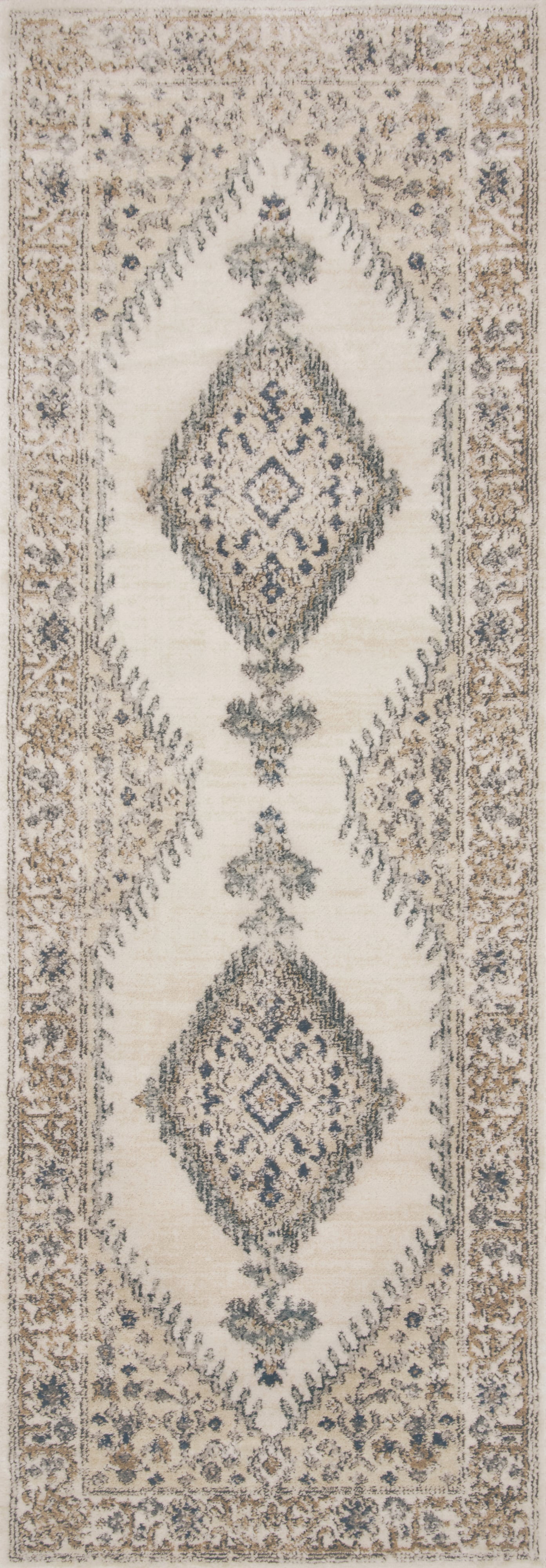 Reeds Rugs Teagan 2'8" x 13' Oatmeal / Ivory Runner Rug Reeds