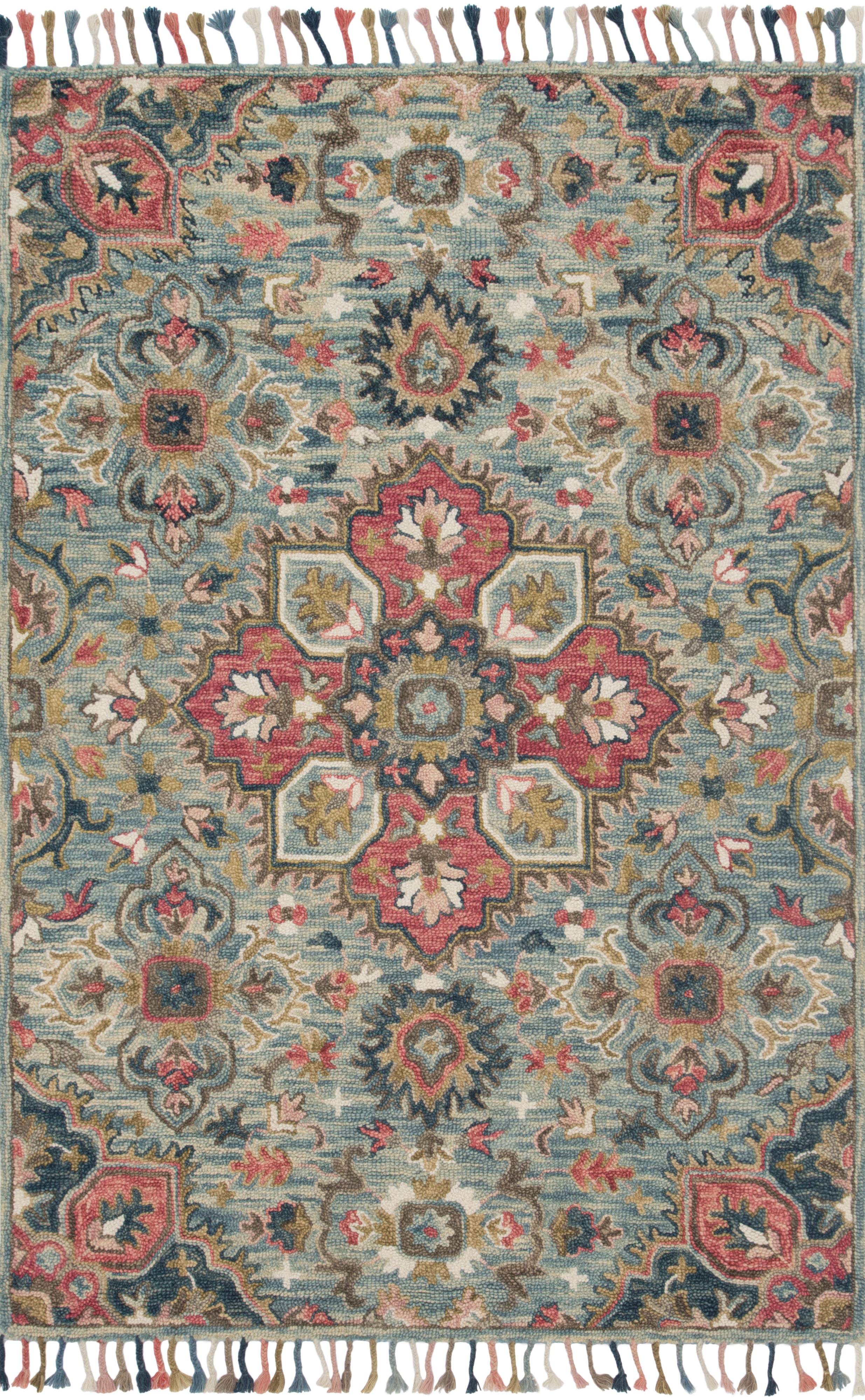Loloi Rugs Zharah 5'0" x 7'6" Light Blue / Multi Rug Virginia