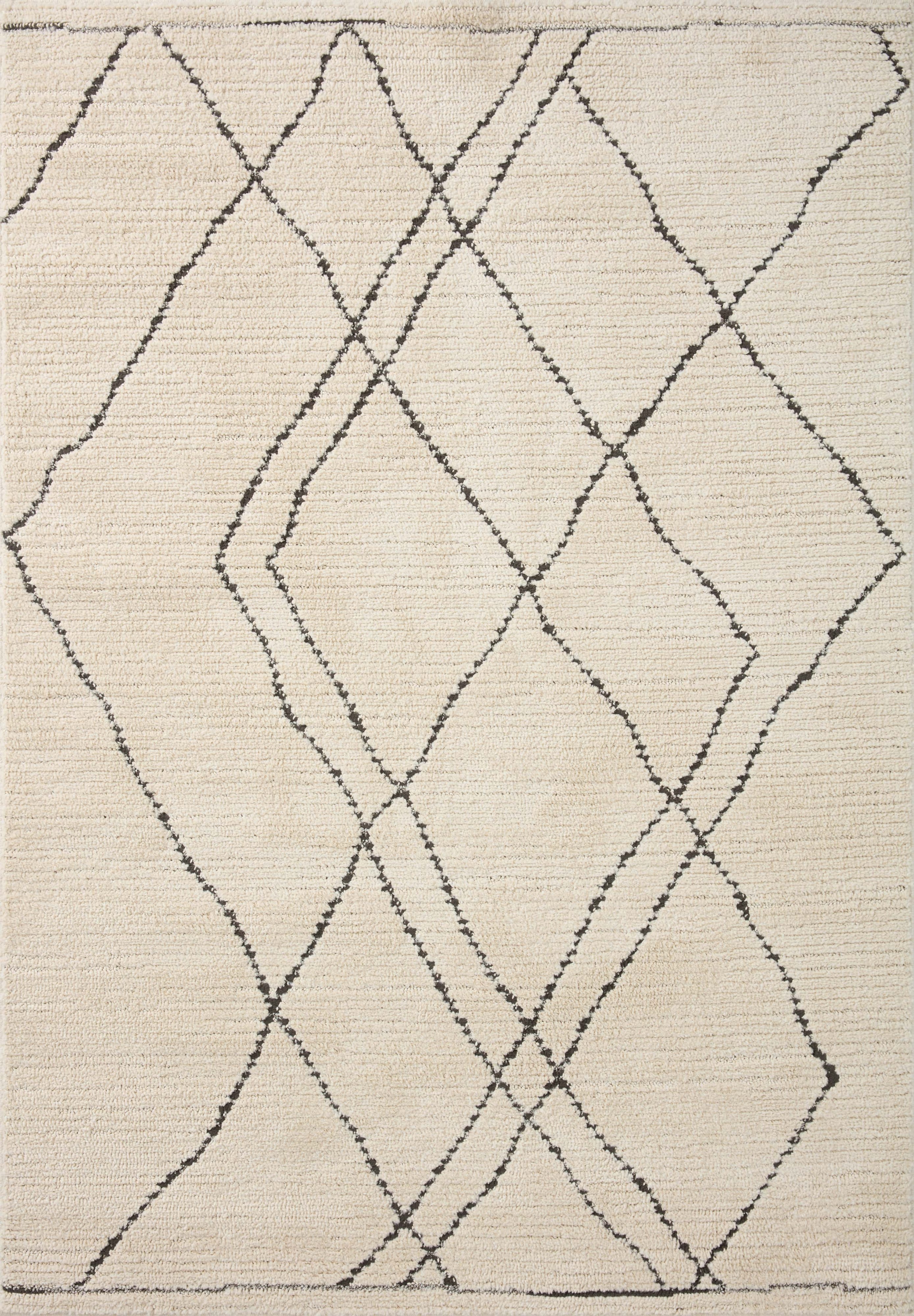 Loloi Rugs Fabian 7'10" x 7'10" Square Ivory/Charcoal Area Rug