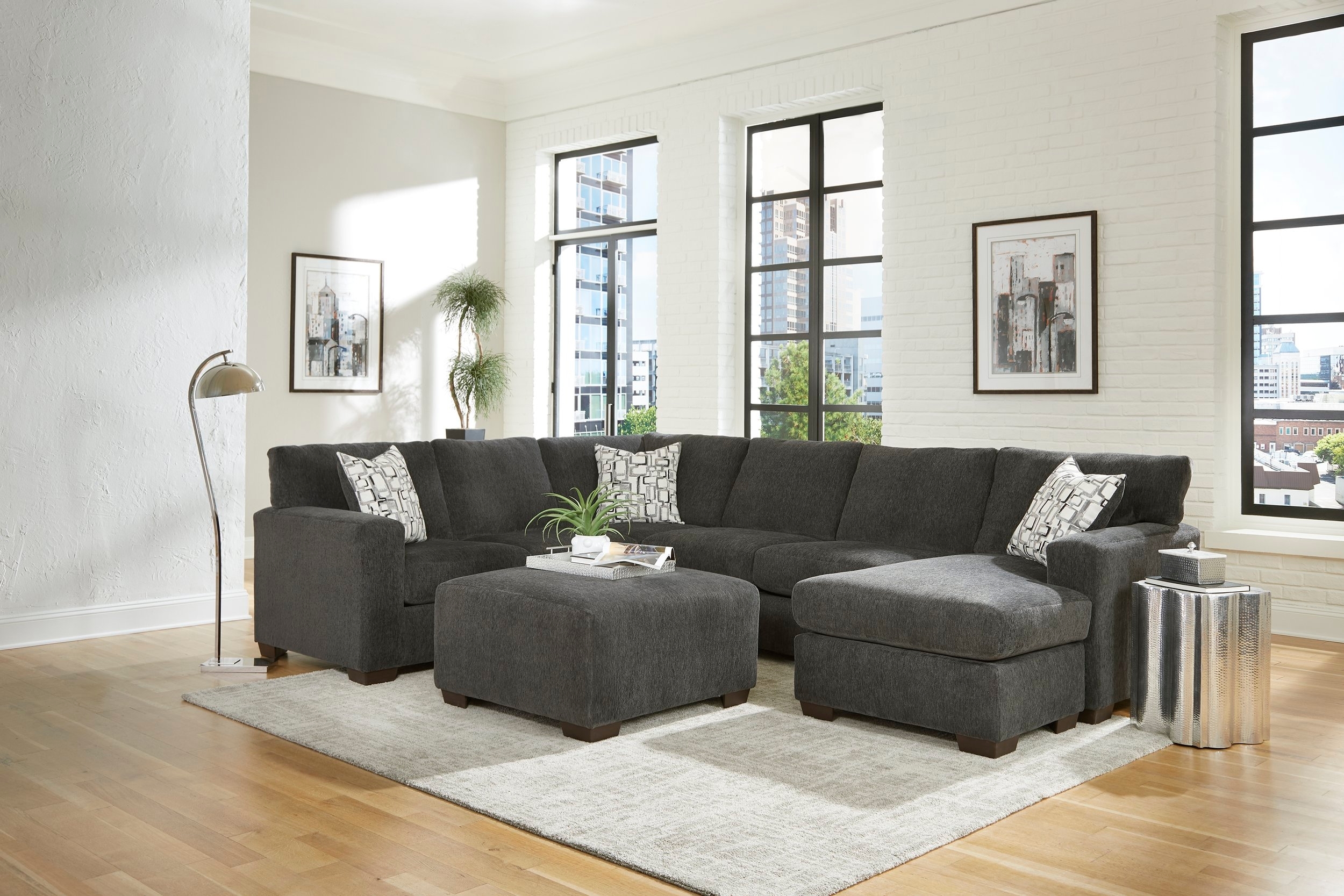 Viking 35720 VIKING CHARCOAL PIECE RSF CHAISE SECTIONAL