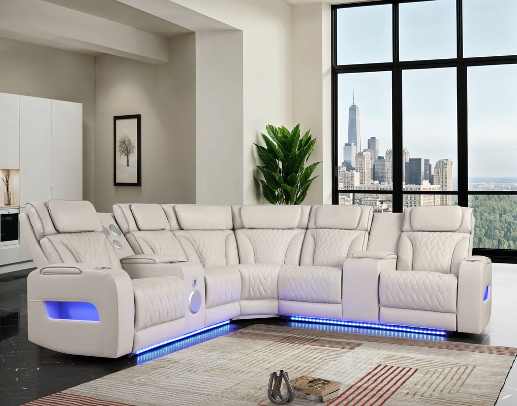Cyclone 51088 CYCLONE ICE WHITE 3 PIECE DOUBLE | POWER RECLINING