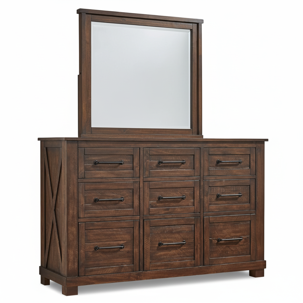9-Drawer Dresser and Mirror Set