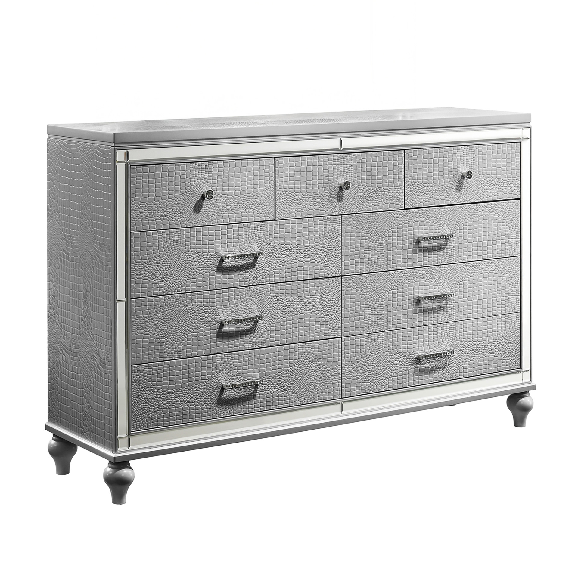 Milan 130476 MILAN SILVER DRESSER | | 7 Day Furniture | Dressers
