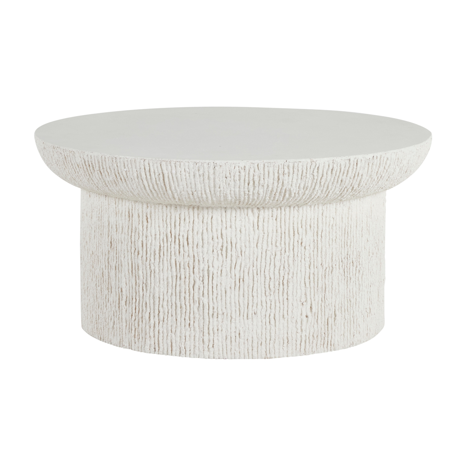 Cast Stone 36" Round Sculptural Coffee Table