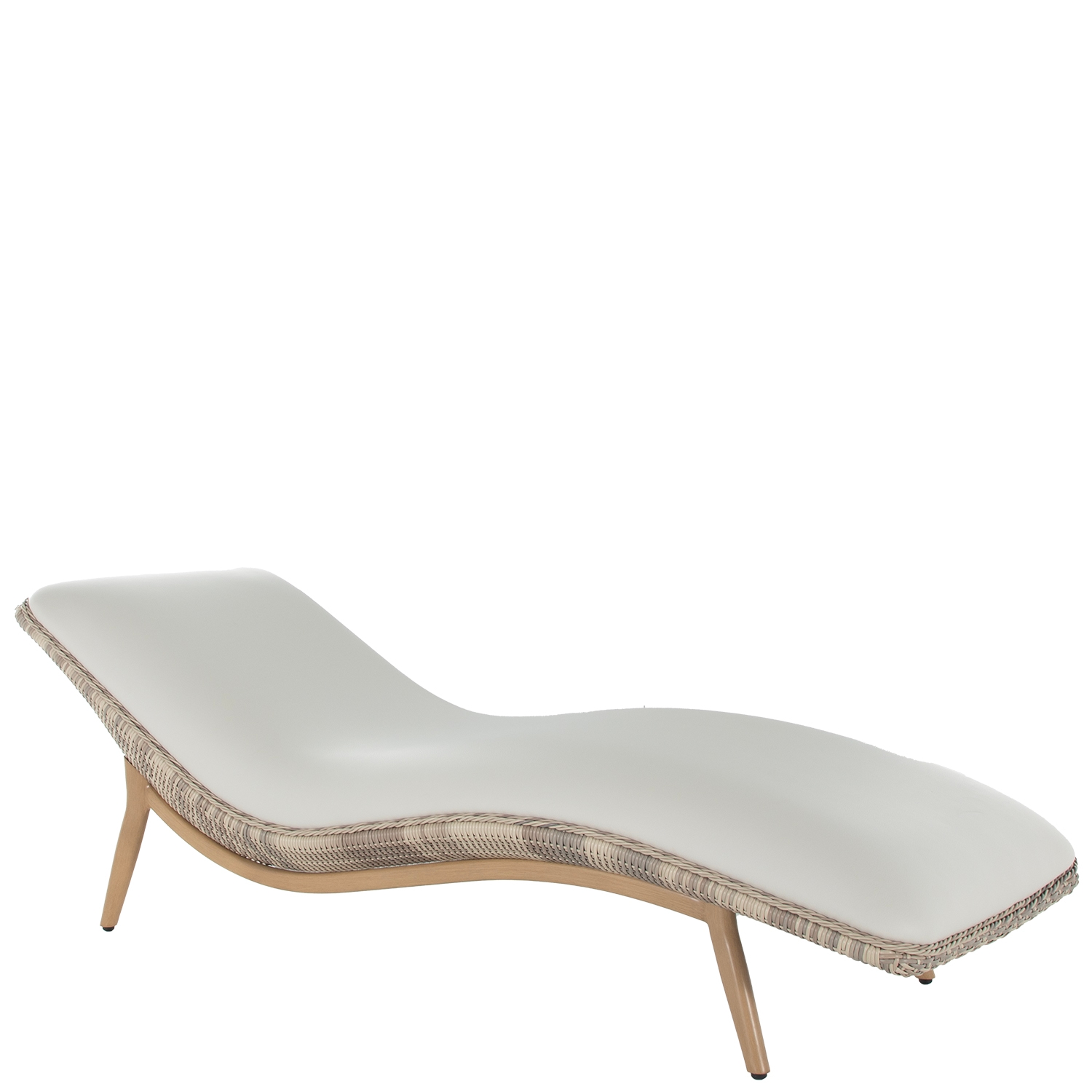 Modern Armless Lay-Flat Chaise Lounge