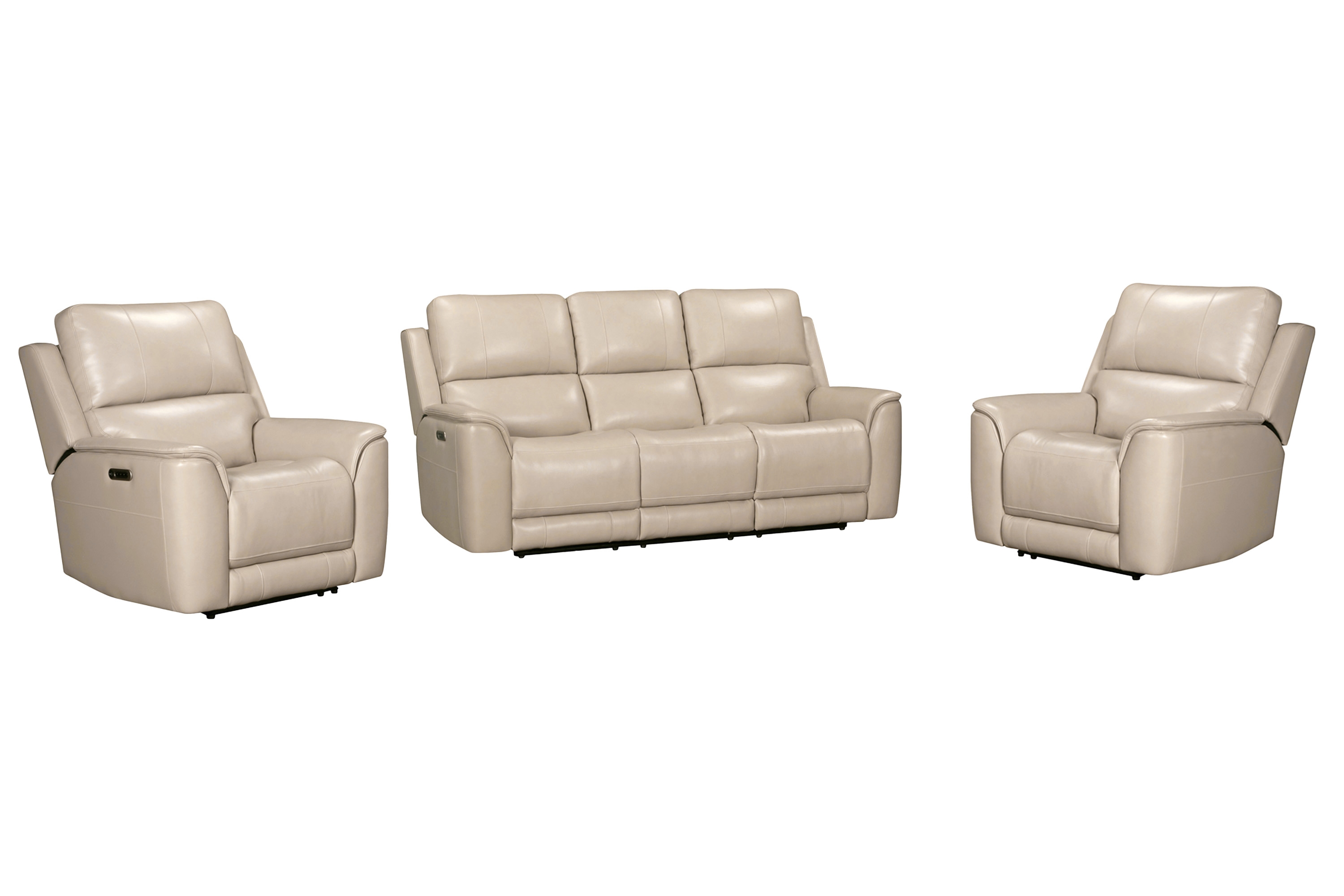 3-pc. Leather Pwr. Reclining Living Room Set