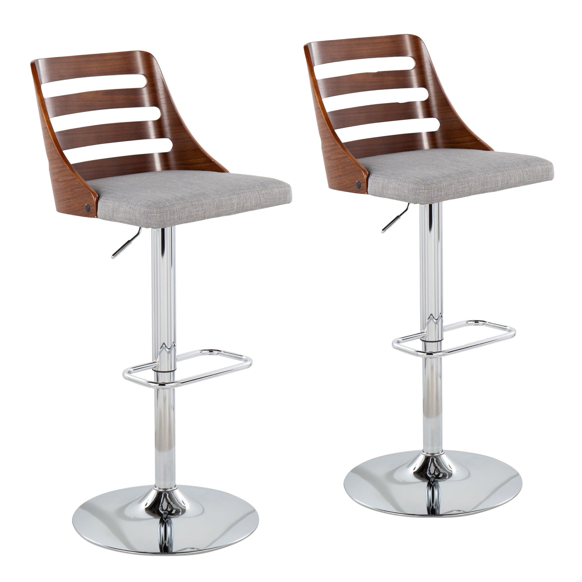 LumiSource Trevi Set of 2 MidCentury Modern Adjustable Swivel