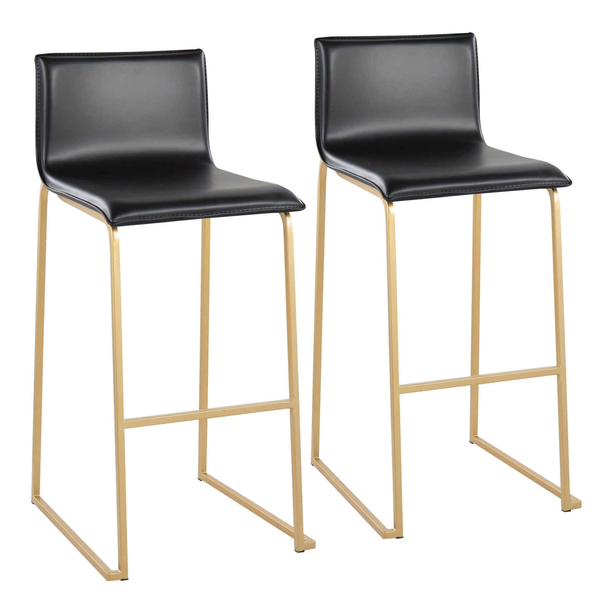 LumiSource Mara Set of 2 Contemporary Upholstered Barstools Value City Furniture Bar Bar