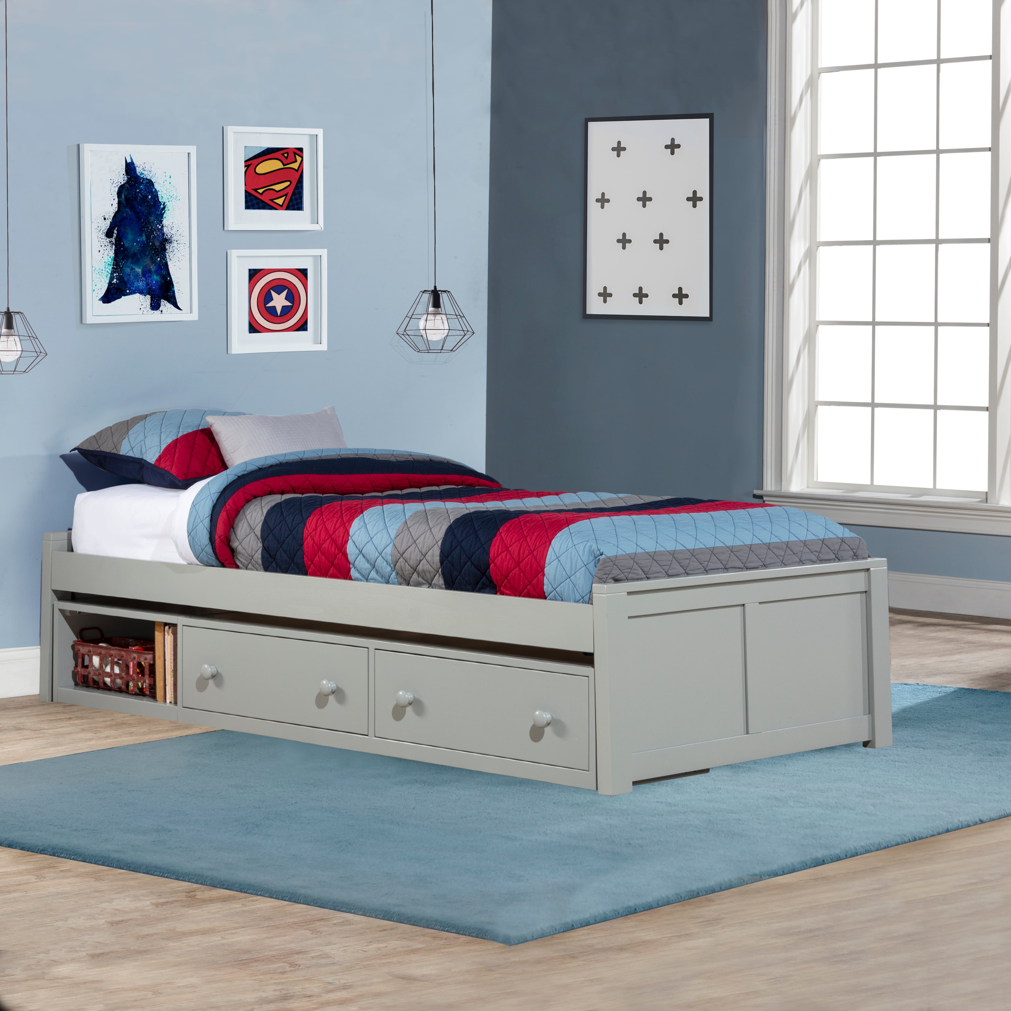 NE Kids Pulse 2311PPTBST Pulse Wood Twin Platform Bed with Storage